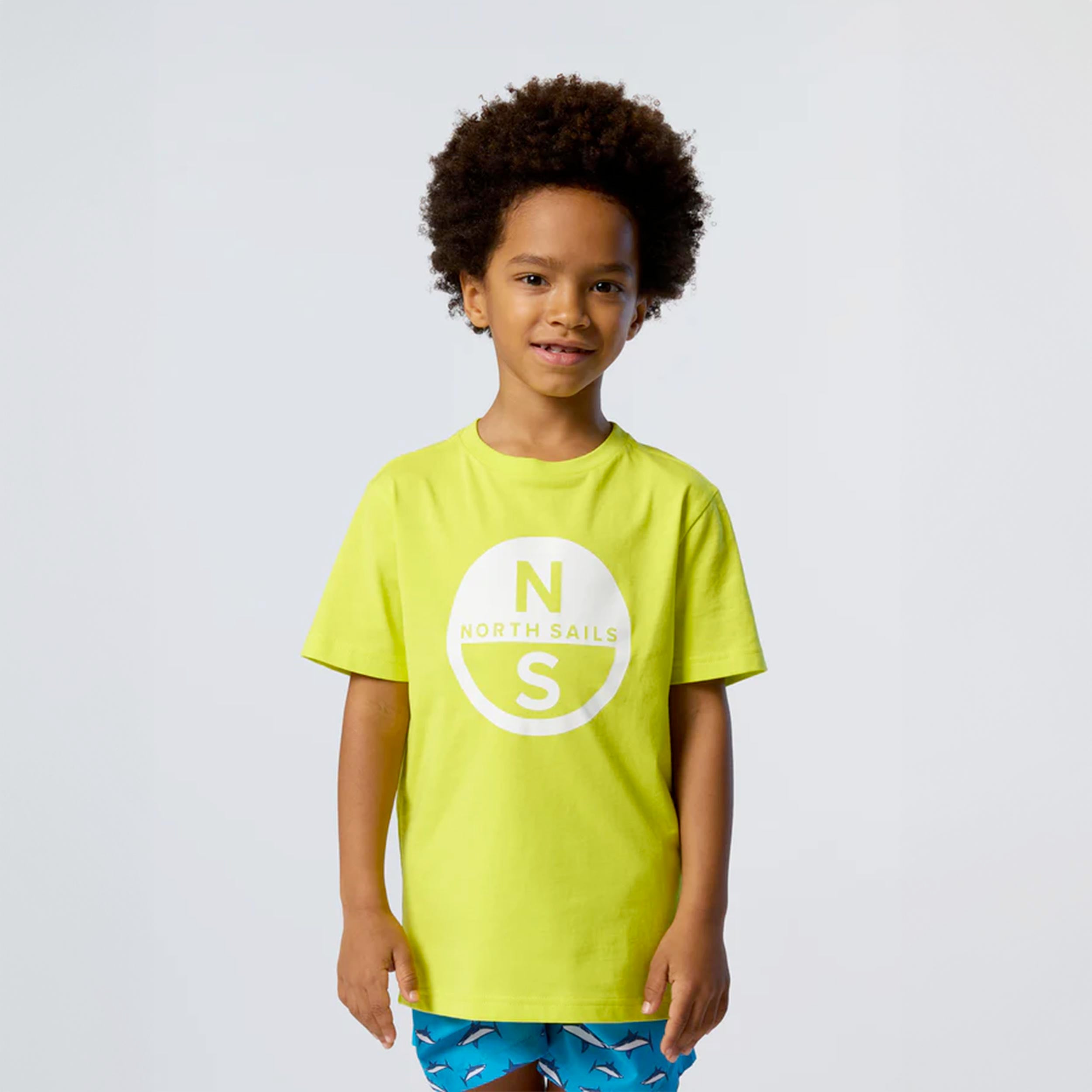 Yellow T-shirt with White Print by NORTH SAILS