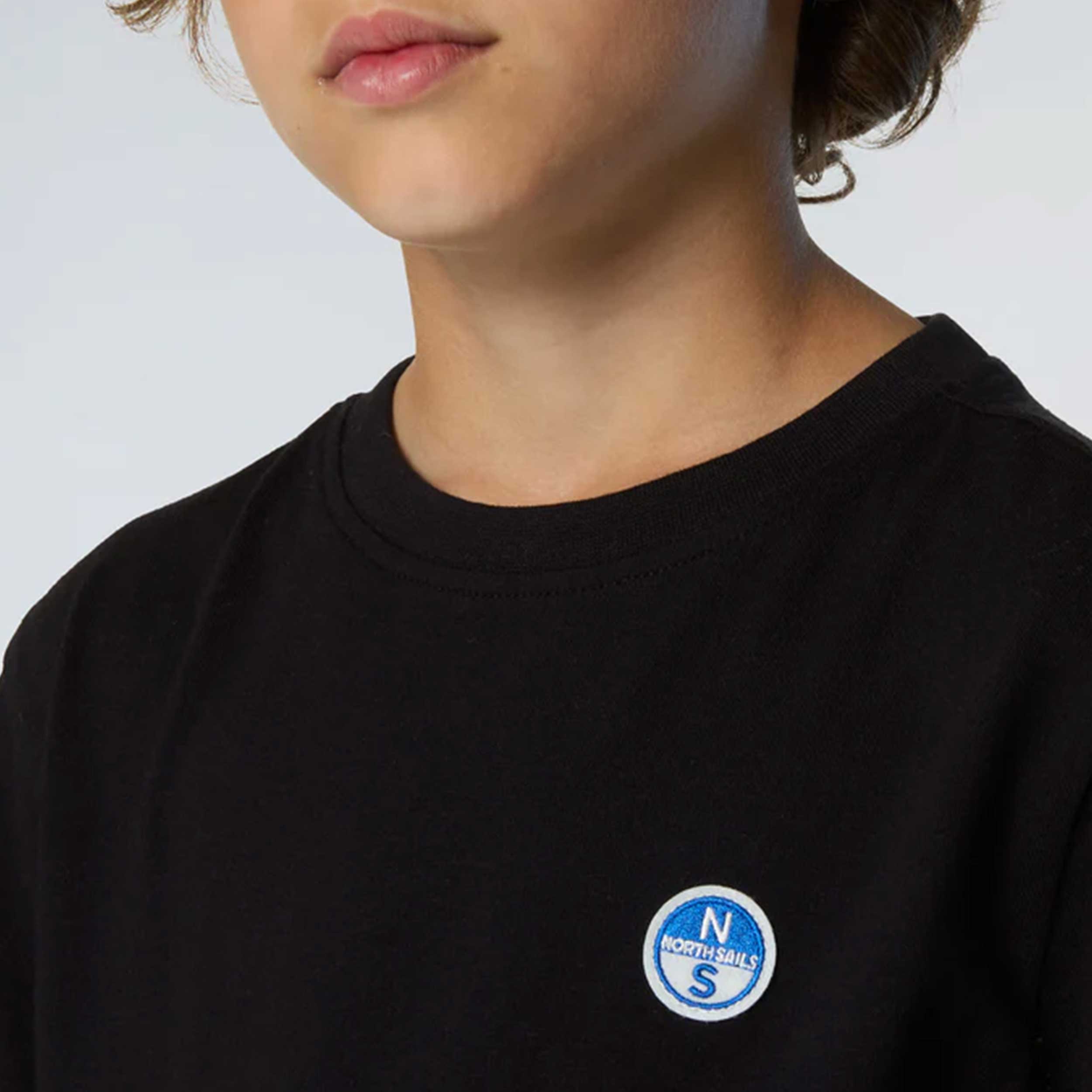 Black T-shirt With Logo Patch Signed NORTH SAILS