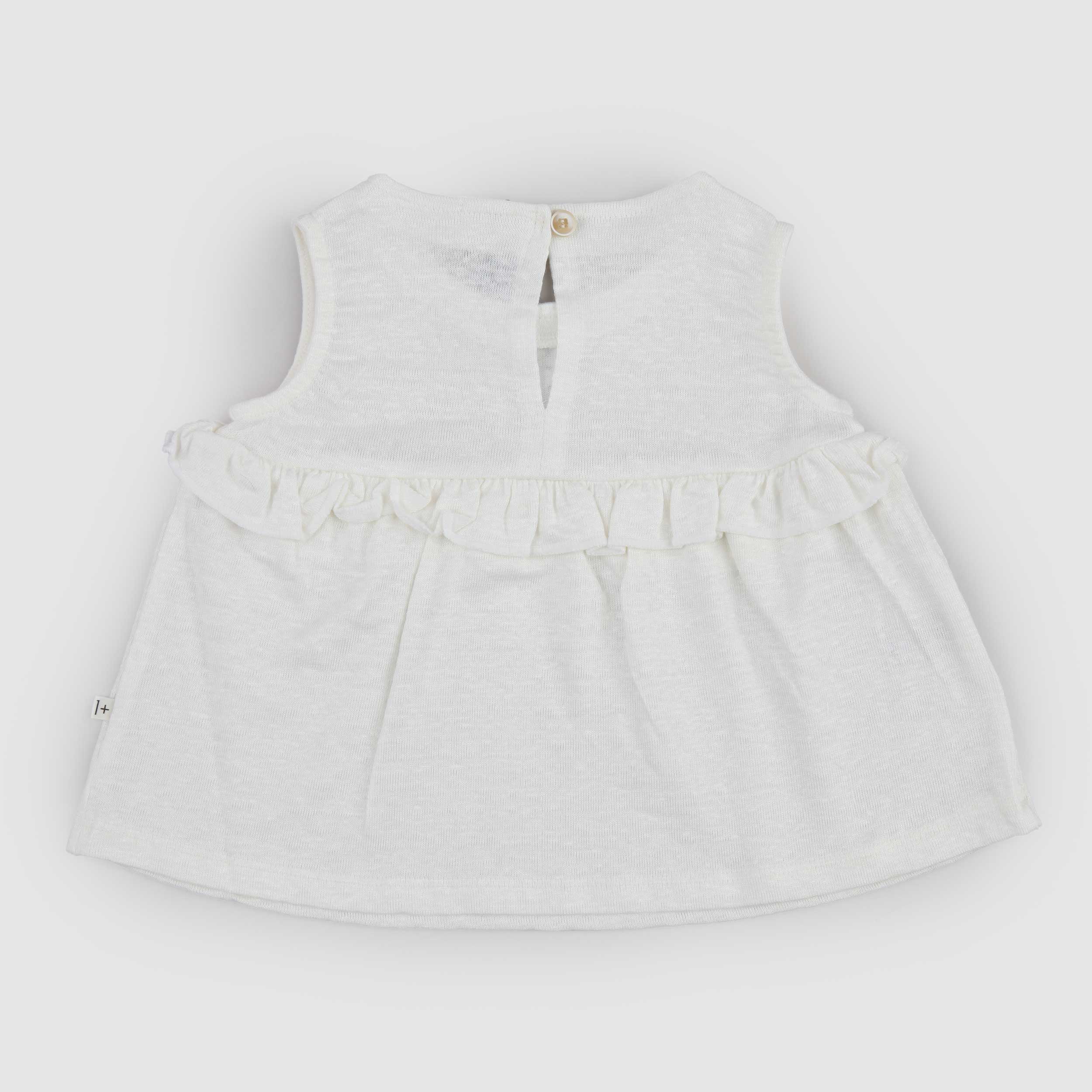 Canottiera Color Latte con Rouge Firmata ONE MORE IN THE FAMILY