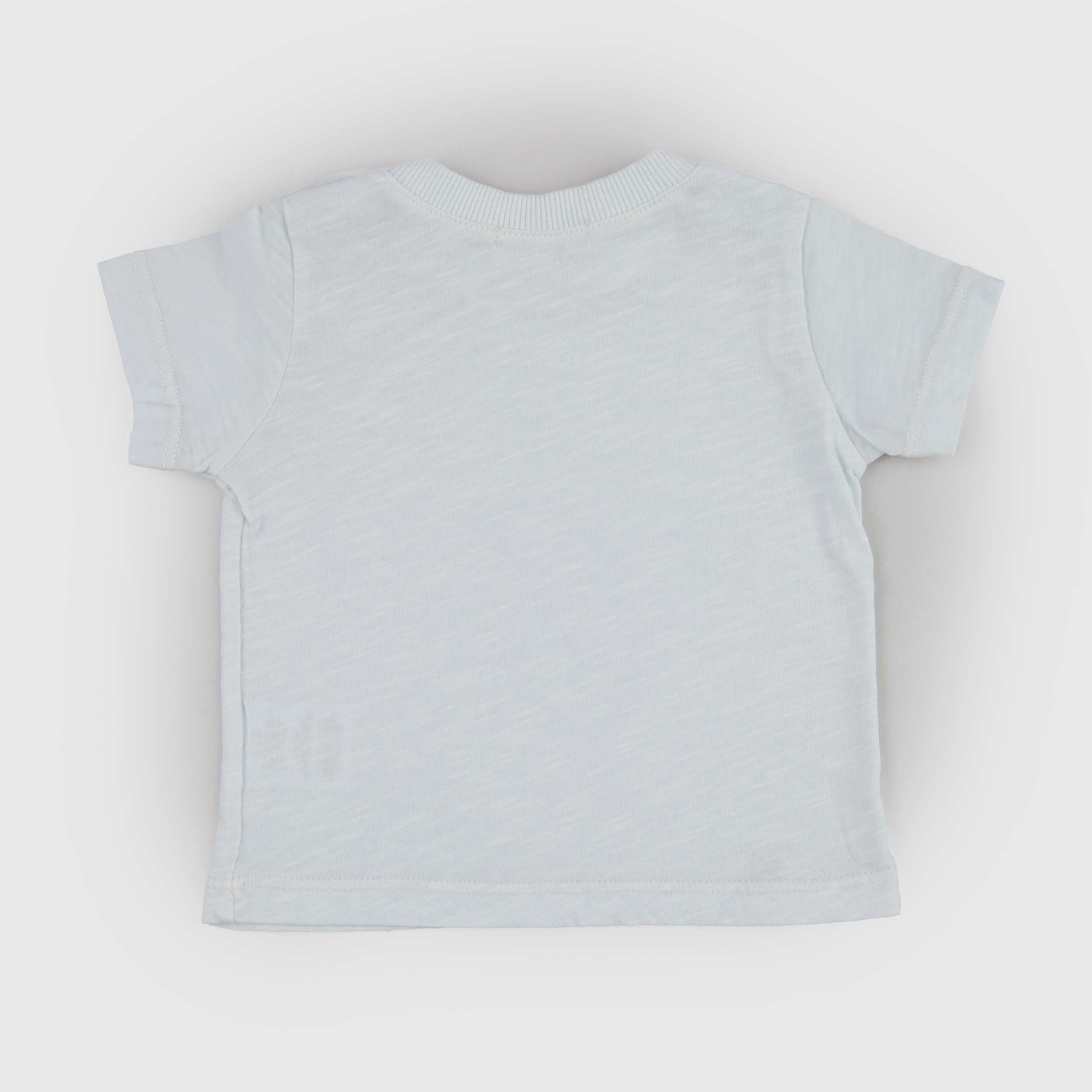 Sky Blue T-shirt with Buttons by ONE MORE IN THE FAMILY