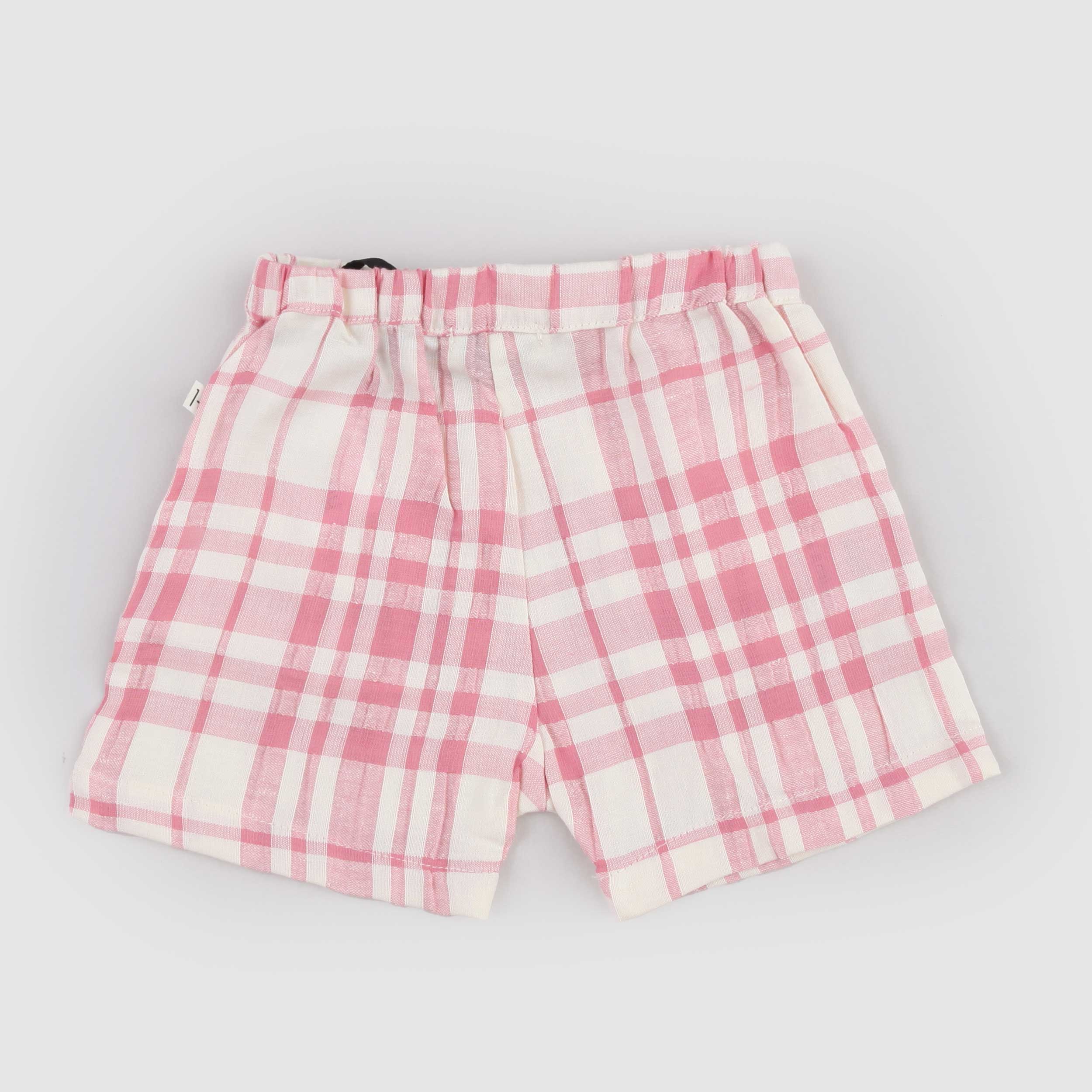 Shorts con Tessuto a Quadri Firmati ONE MORE IN THE FAMILY
