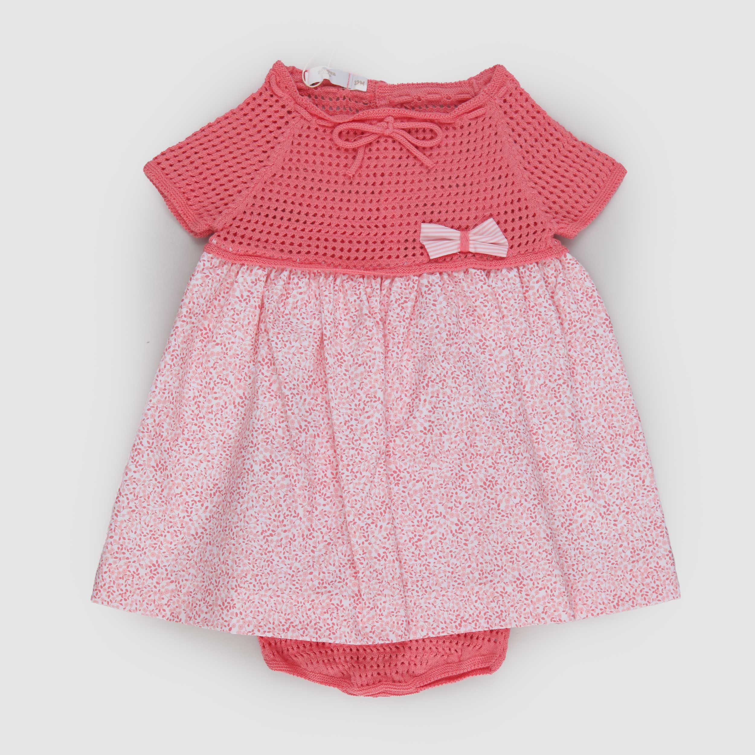 Abito Rosa Fragola con Fiorellini Firmato PECESA