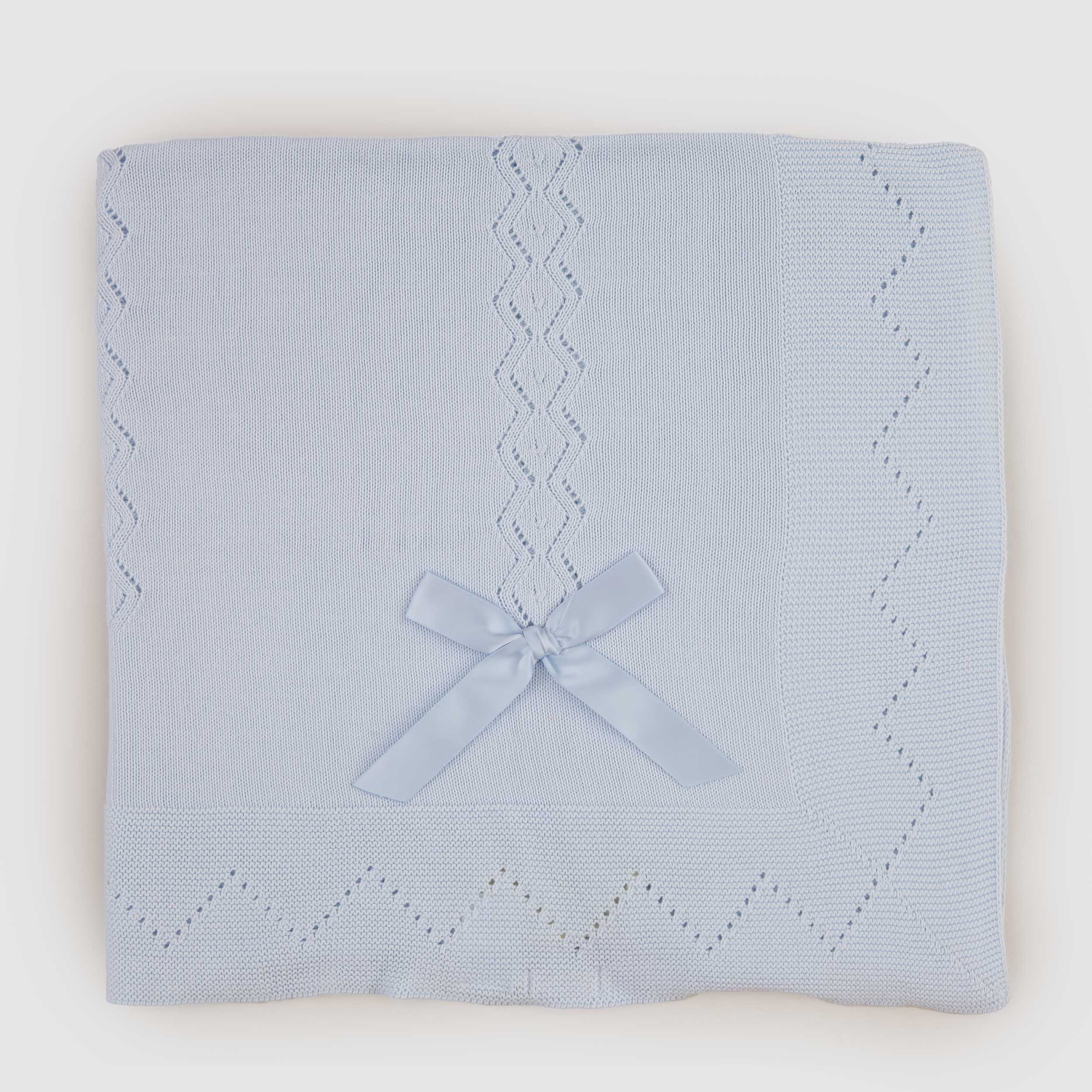 Copertina Celeste in Cotone ai Ferri Firmata PECESA