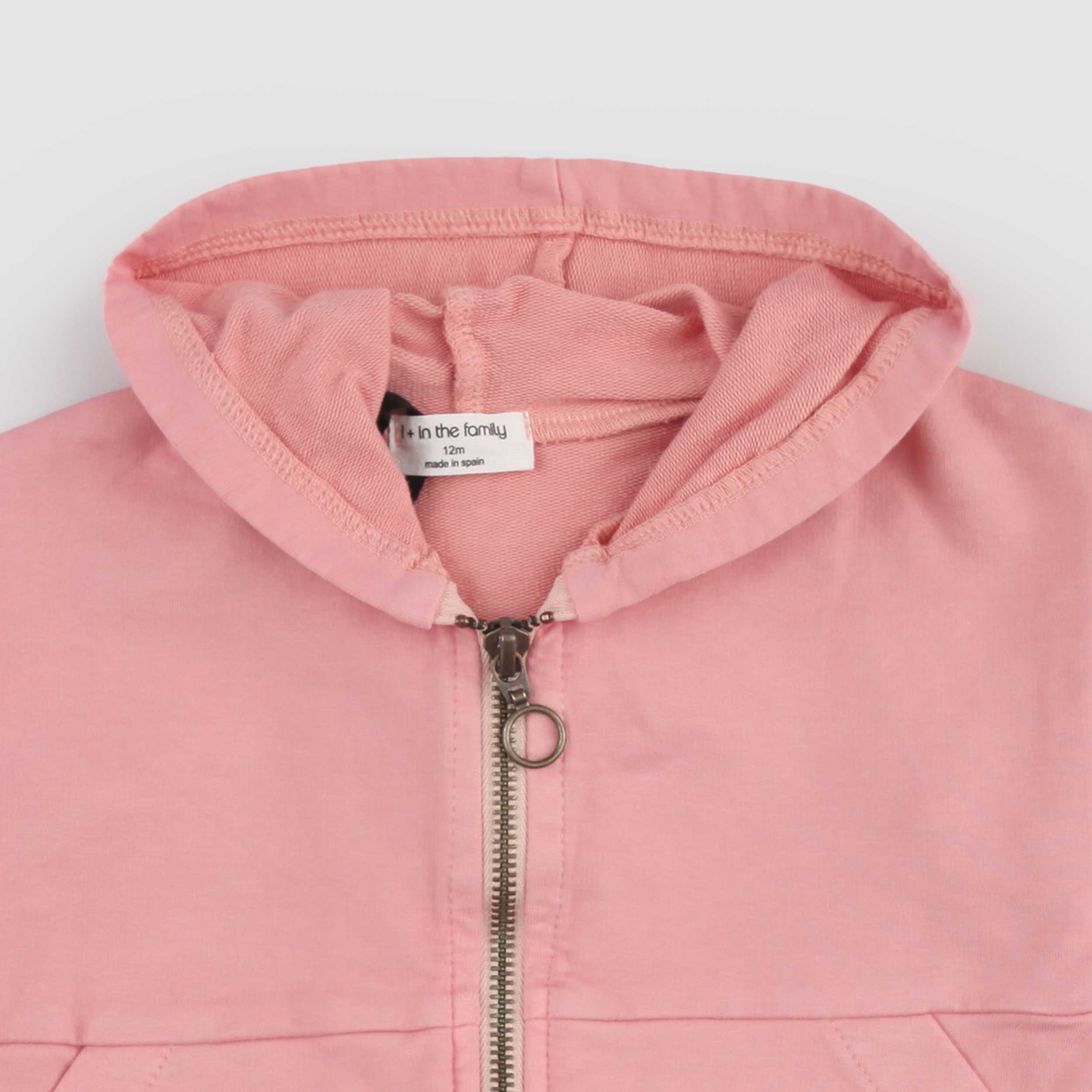 Felpa Color Salmone Firmata ONE MORE IN THE FAMILY