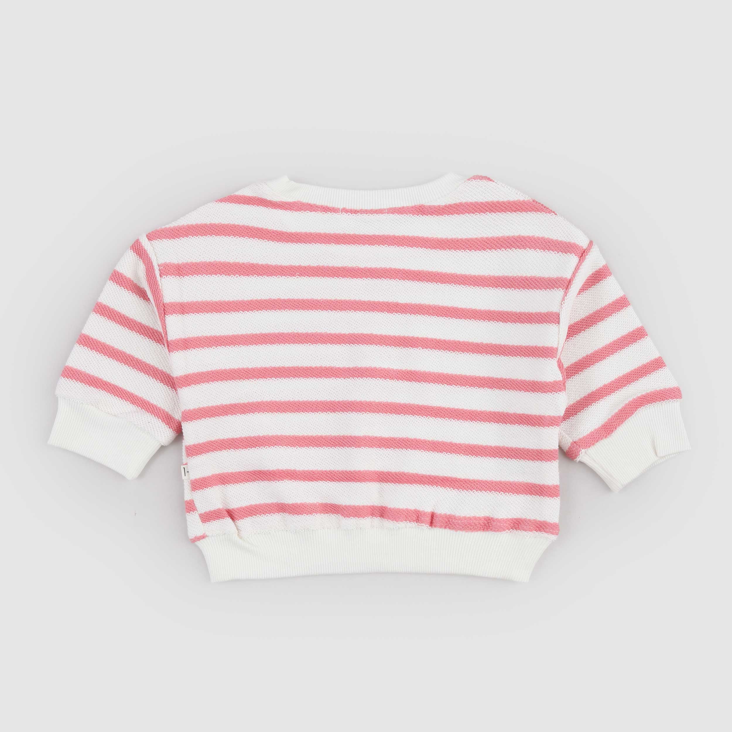 Felpa a Righe Bicolore Firmata ONE MORE IN THE FAMILY