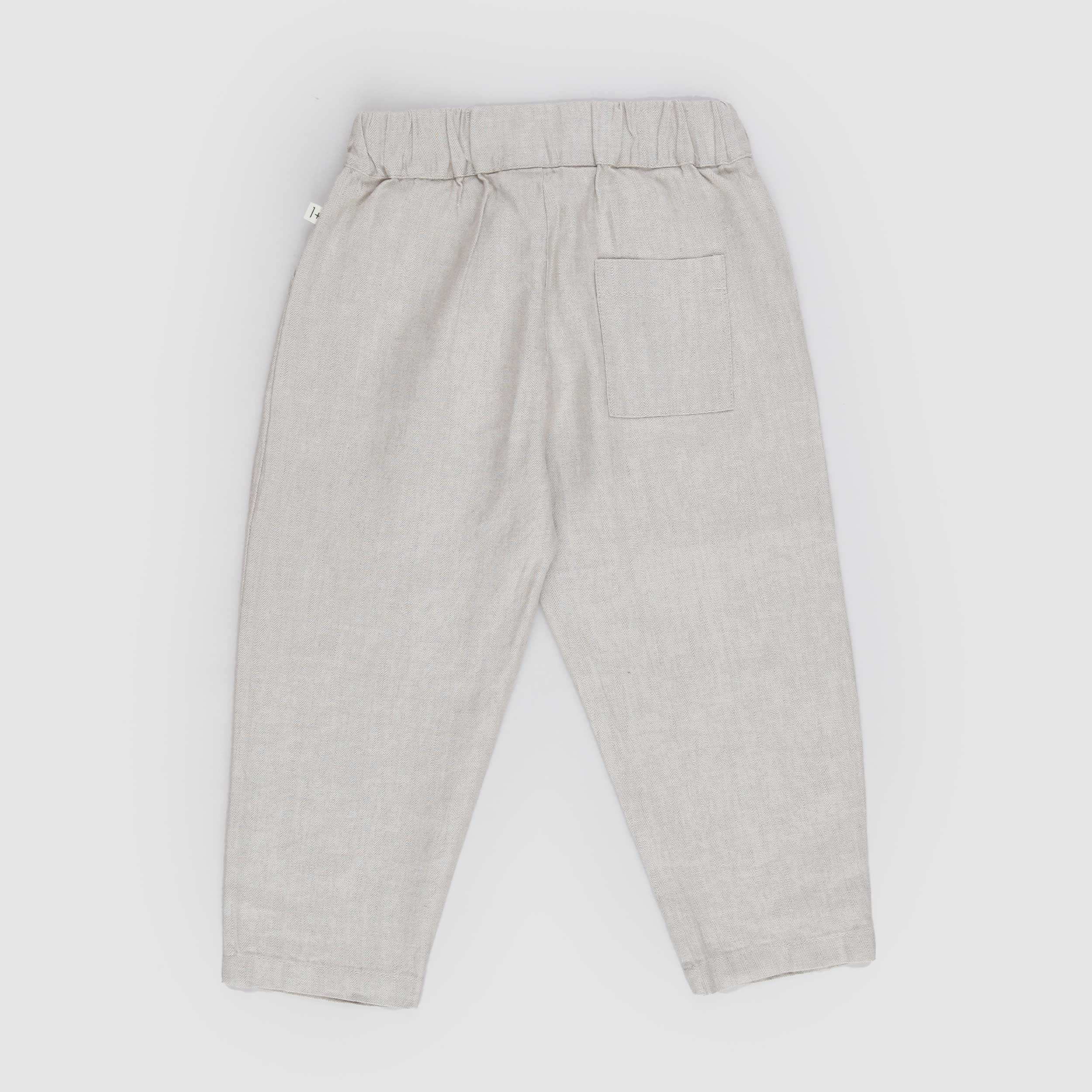 Pantalone Beige con Pinces Firmato ONE MORE IN THE FAMILY