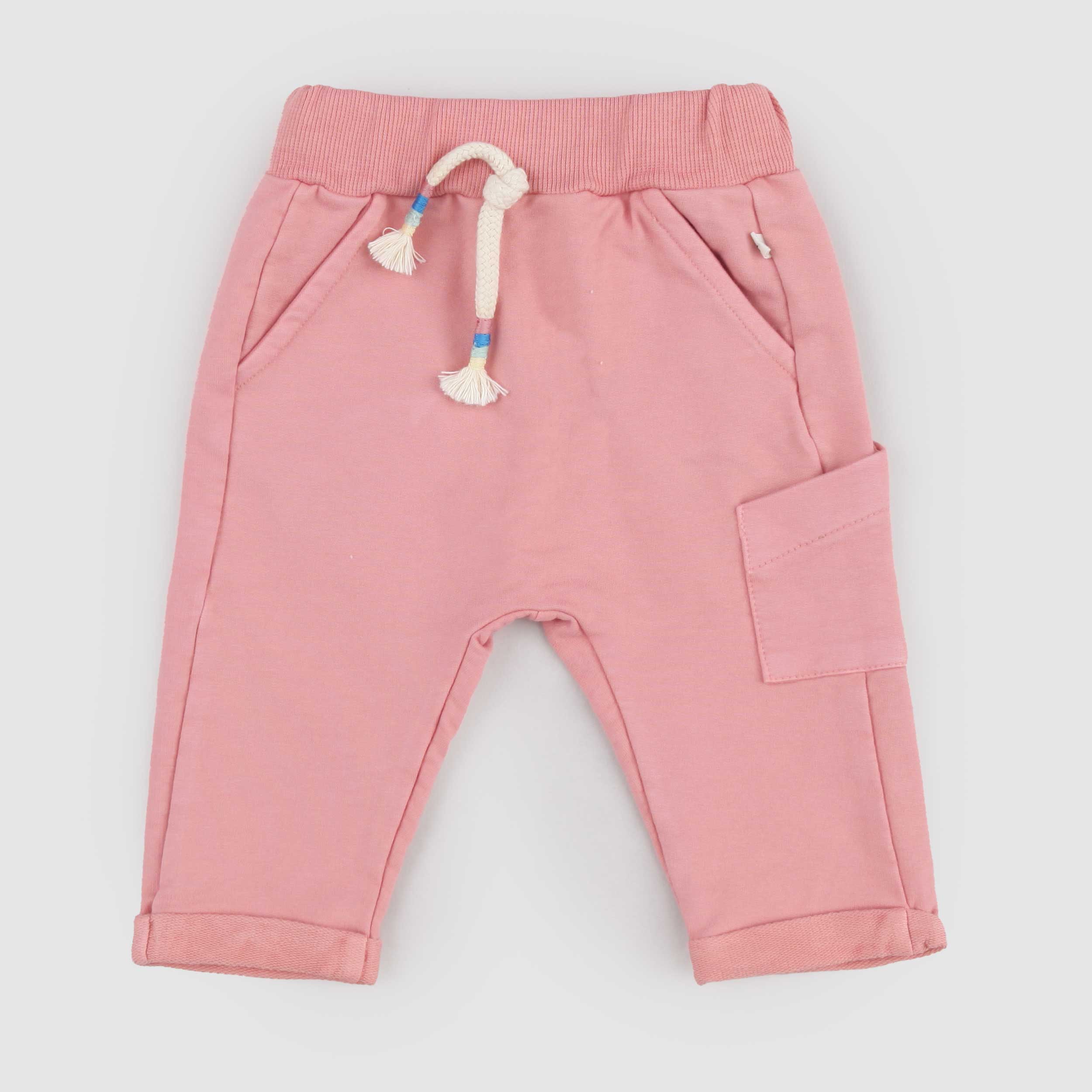 Pantalone Salmone Elasticizzato Firmato ONE MORE IN THE FAMILY