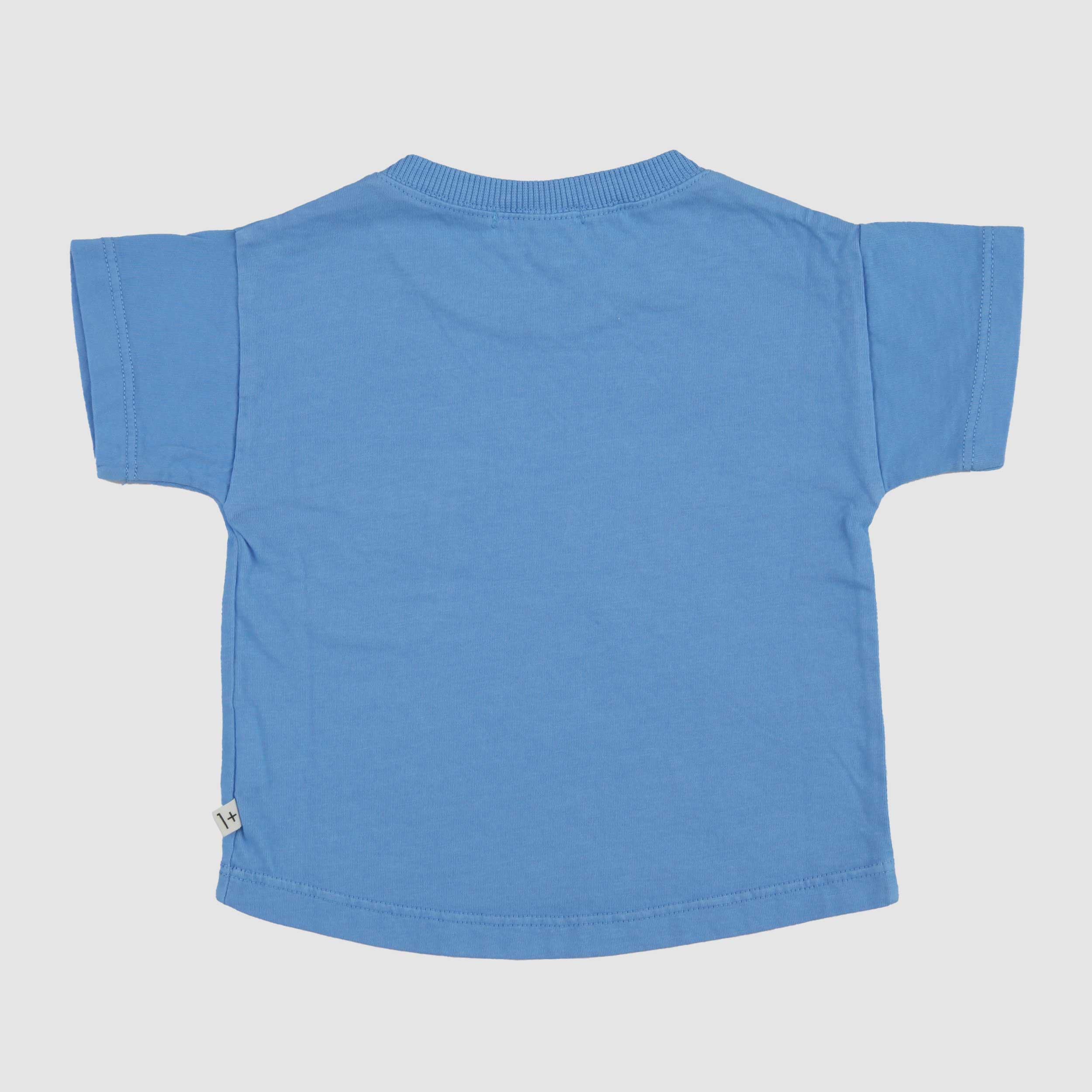 T-shirt Celeste con Taschino Firmata ONE MORE IN THE FAMILY