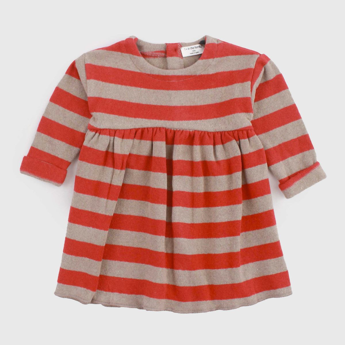 Red and Dove Dress for Newborn by ONE MORE IN THE FAMILY