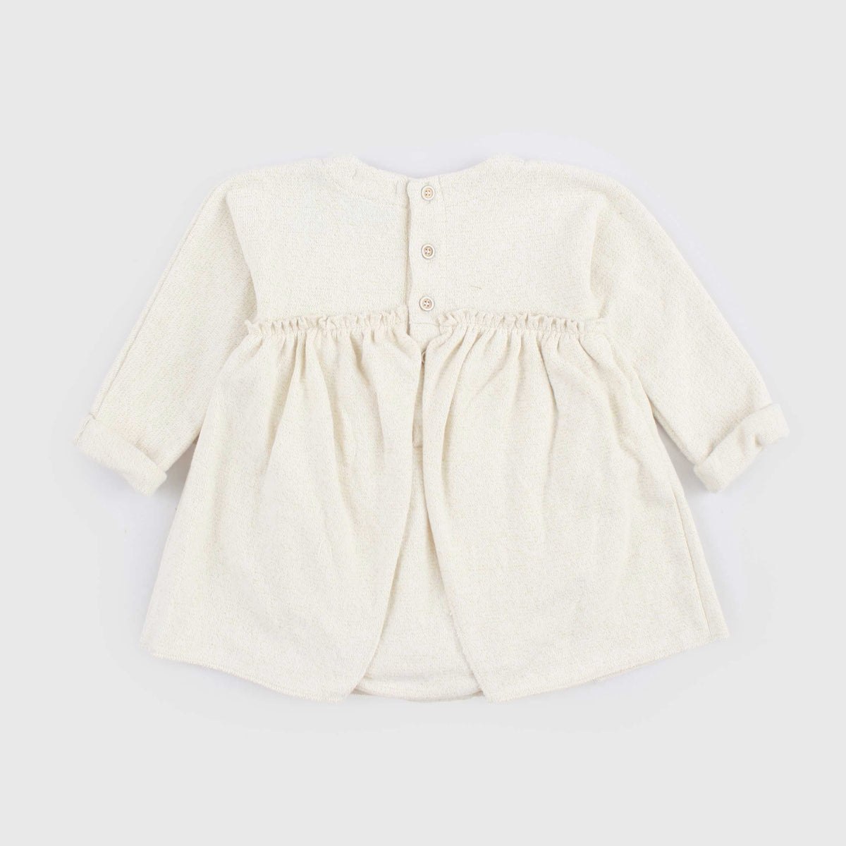 Beige and Culotte Dress for Newborn by ONE MORE IN THE FAMILY