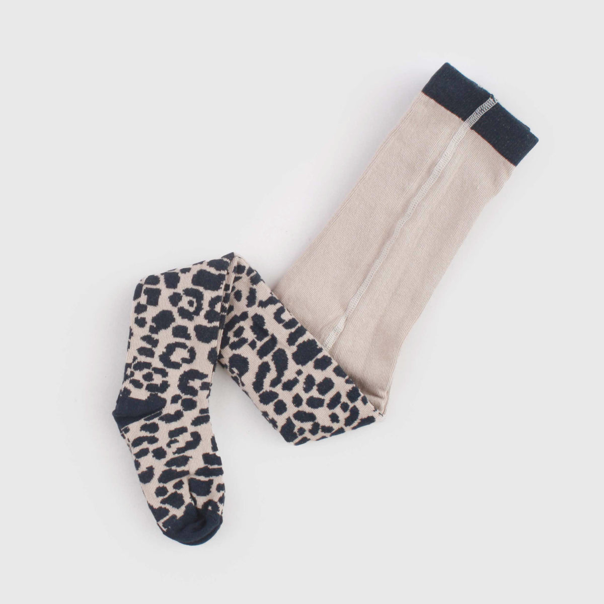 Blue and Beige Spotted Tights for Neonata by ONE MORE IN THE FAMILY