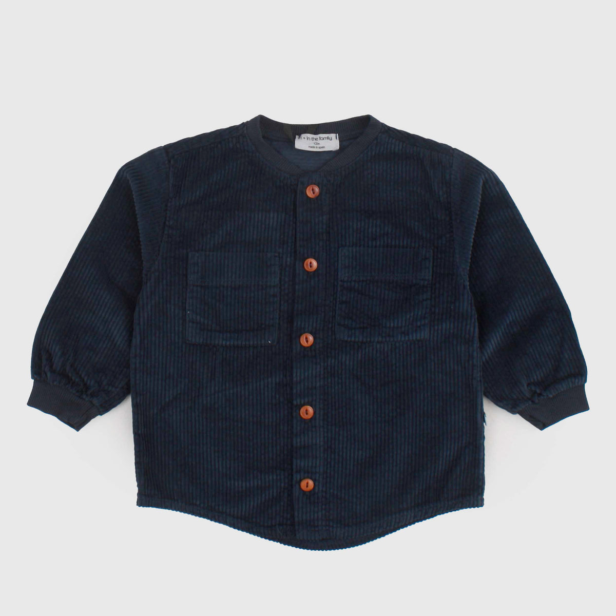 Camicia Blu in Velluto a Coste per Neonato by ONE MORE IN THE FAMILY
