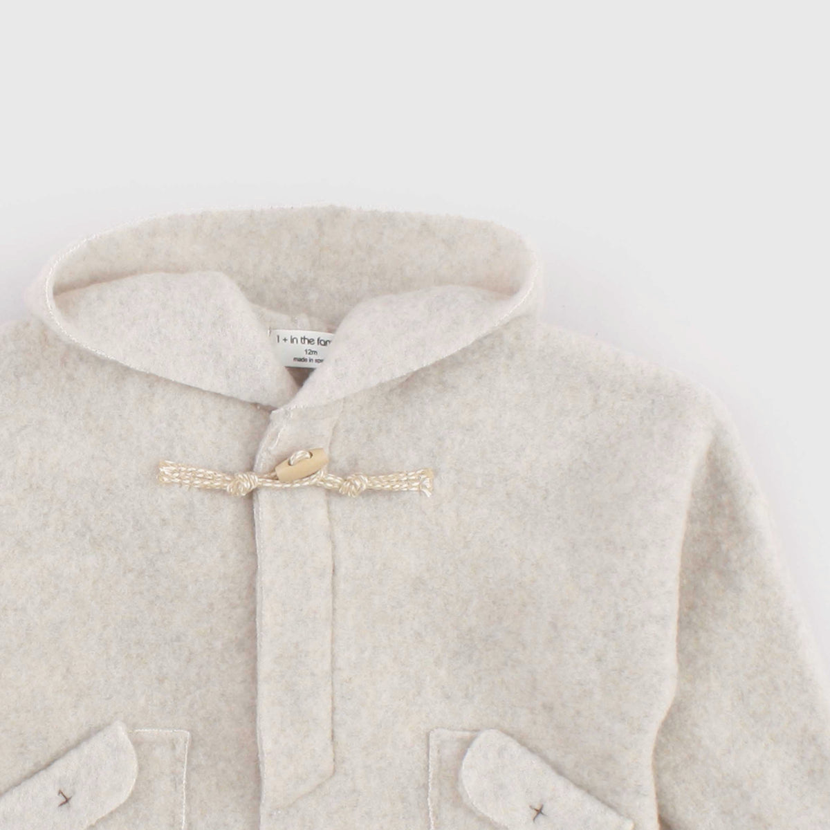 Beige Coat for Newborn by ONE MORE IN THE FAMILY