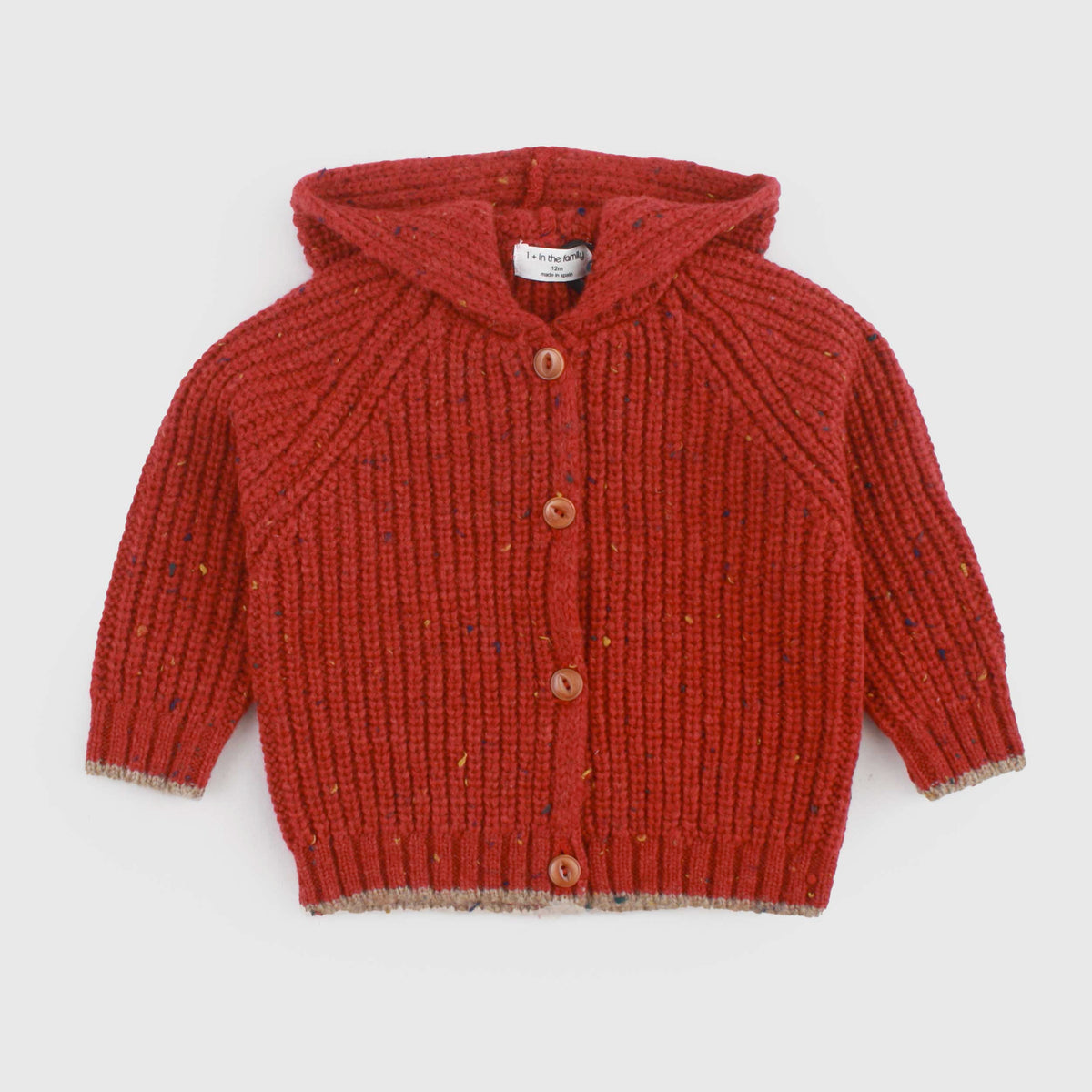 Bordeaux Cardigan for Newborn Signed ONE MORE IN THE FAMILY