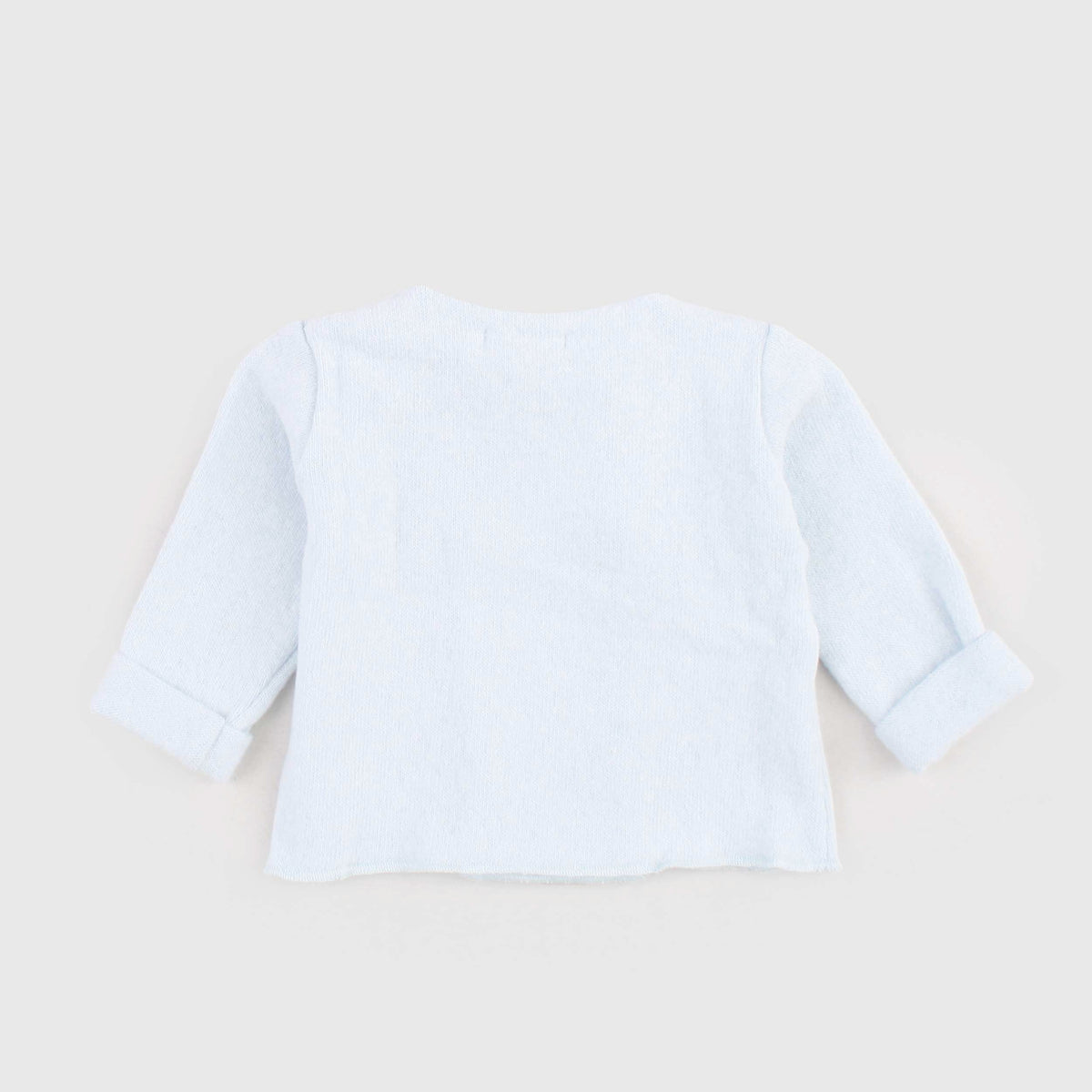 One More in the Family Double-Breasted Baby Light Blue Jersey