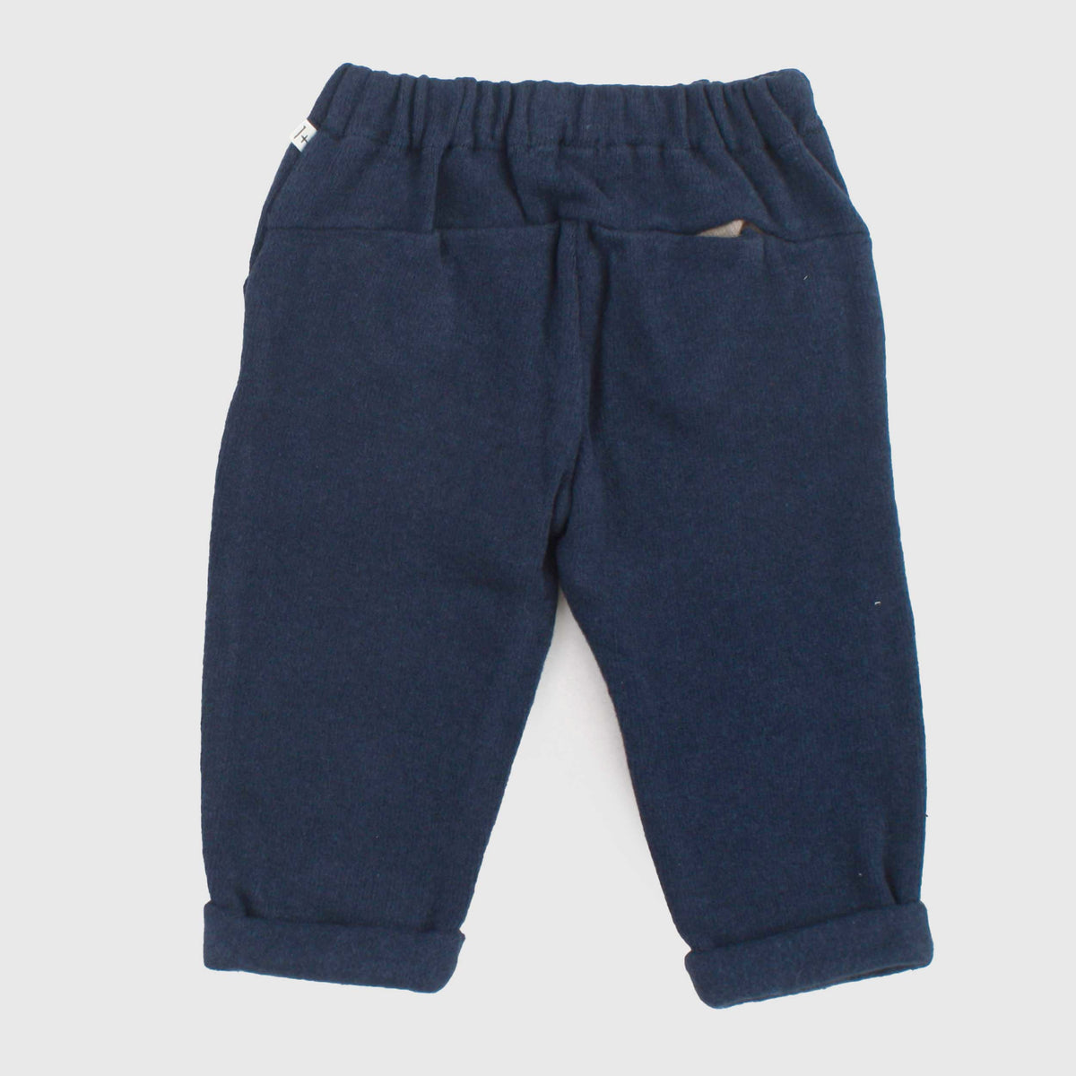 Blue Button-Up Trousers for Newborn by ONE MORE IN THE FAMILY