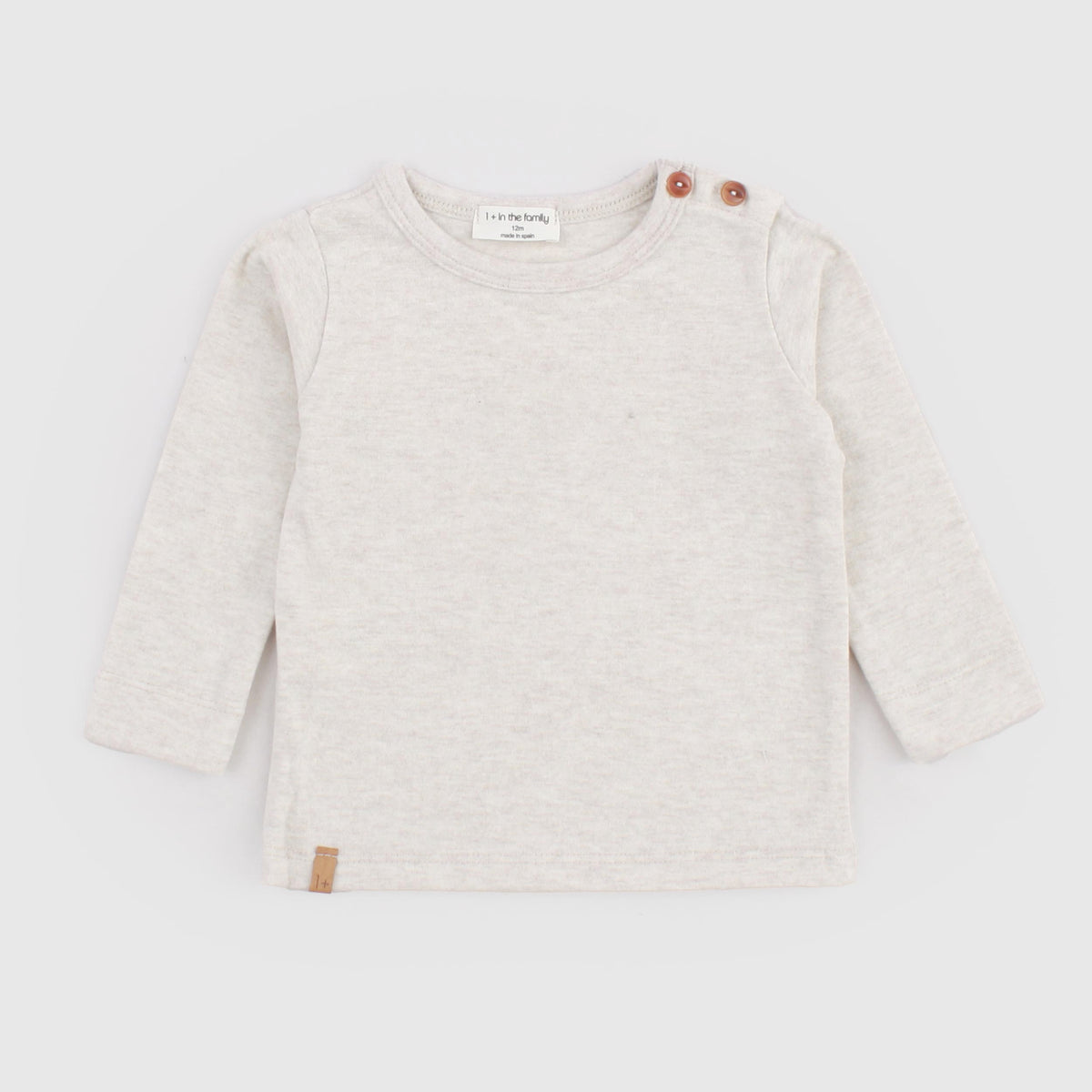 T-shirt Beige con Bottoni per Neonato by ONE MORE IN THE FAMILY