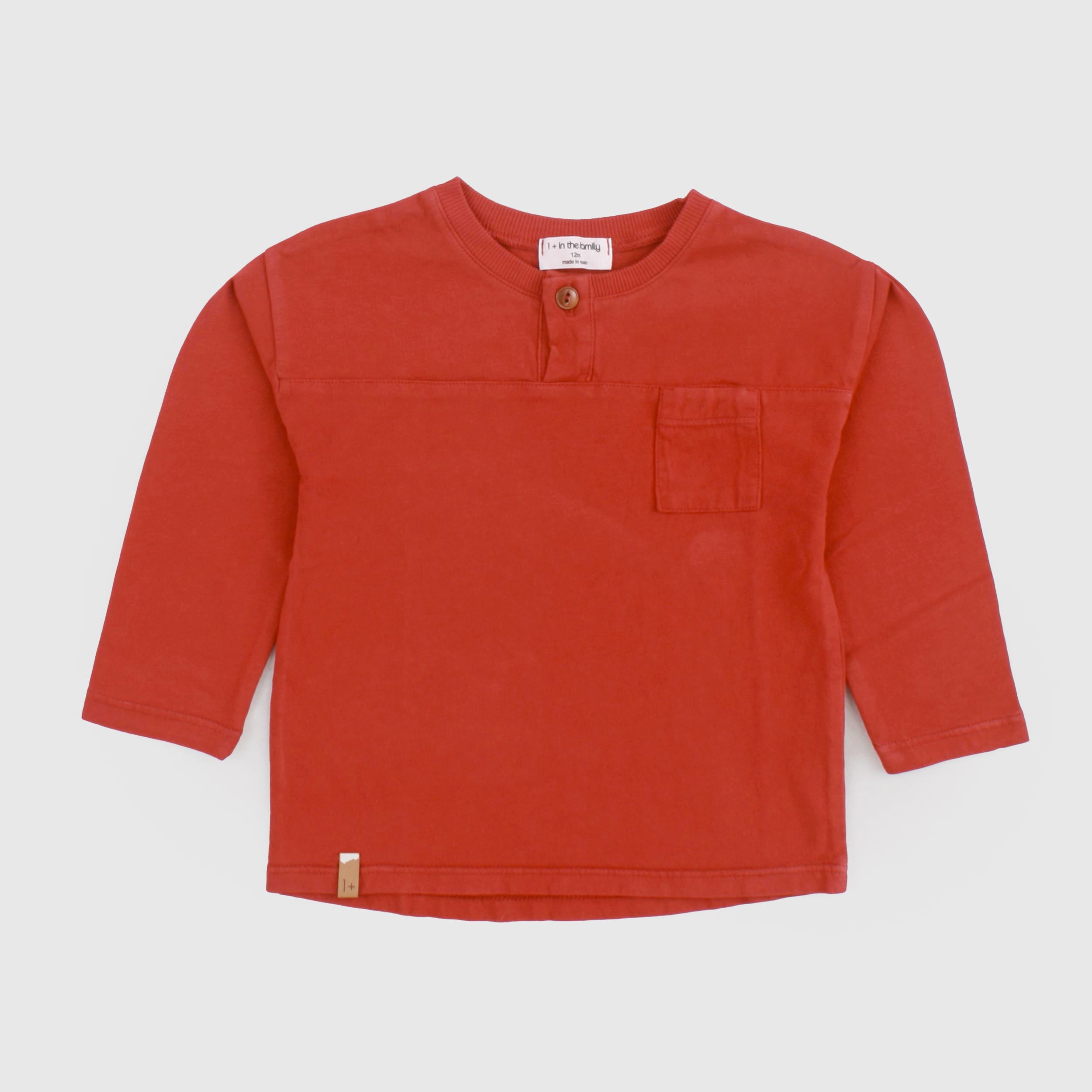 T-shirt Rossa con Taschino per Neonato by ONE MORE IN THE FAMILY