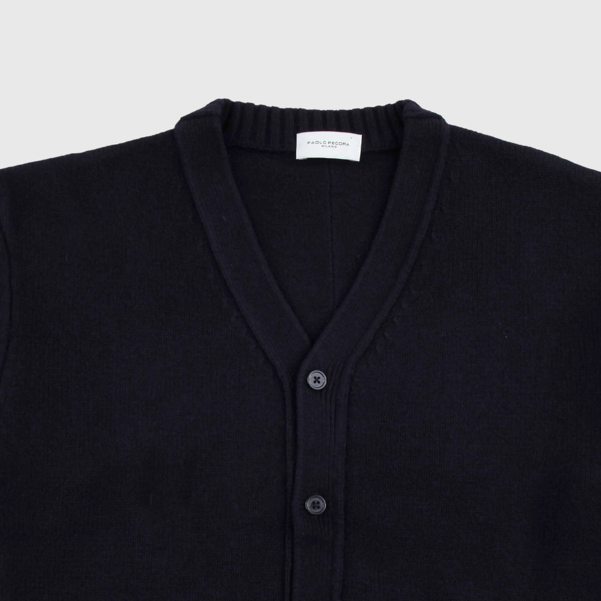 Black Cardigan in V-Neck Knit for Boy PAOLO PECORA