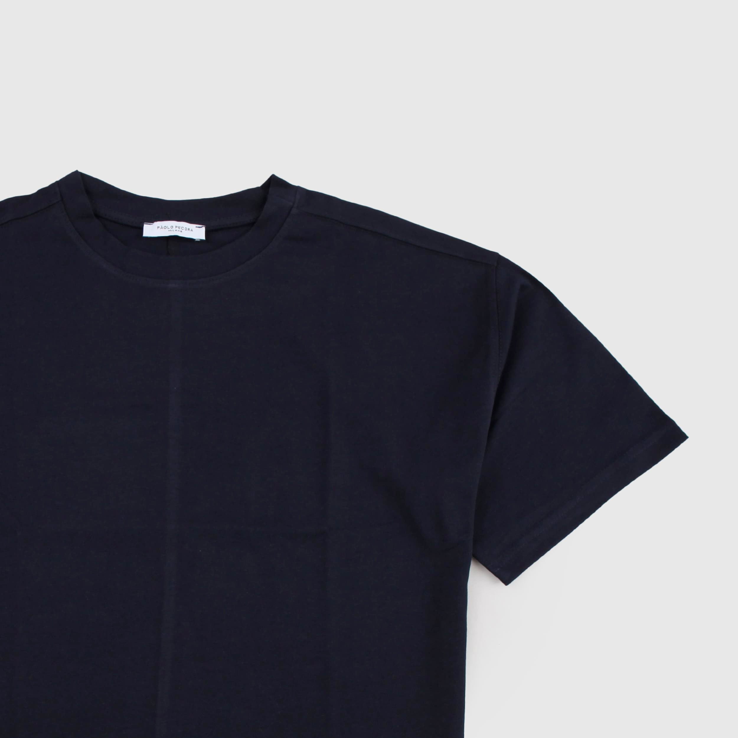 T-shirt Blu a Mezza Manica per Ragazzo by PAOLO PECORA