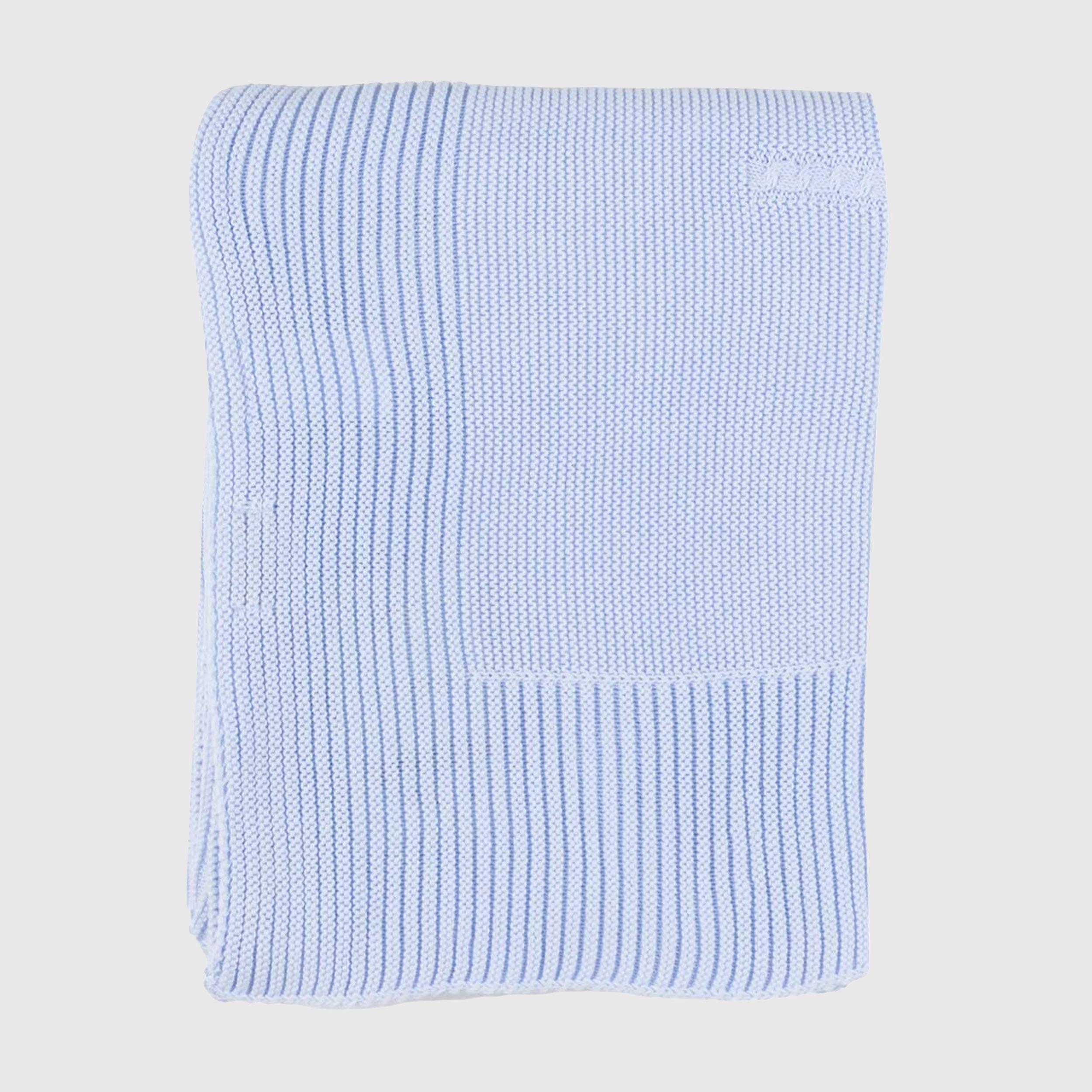 Coperta cotone celeste neonato
