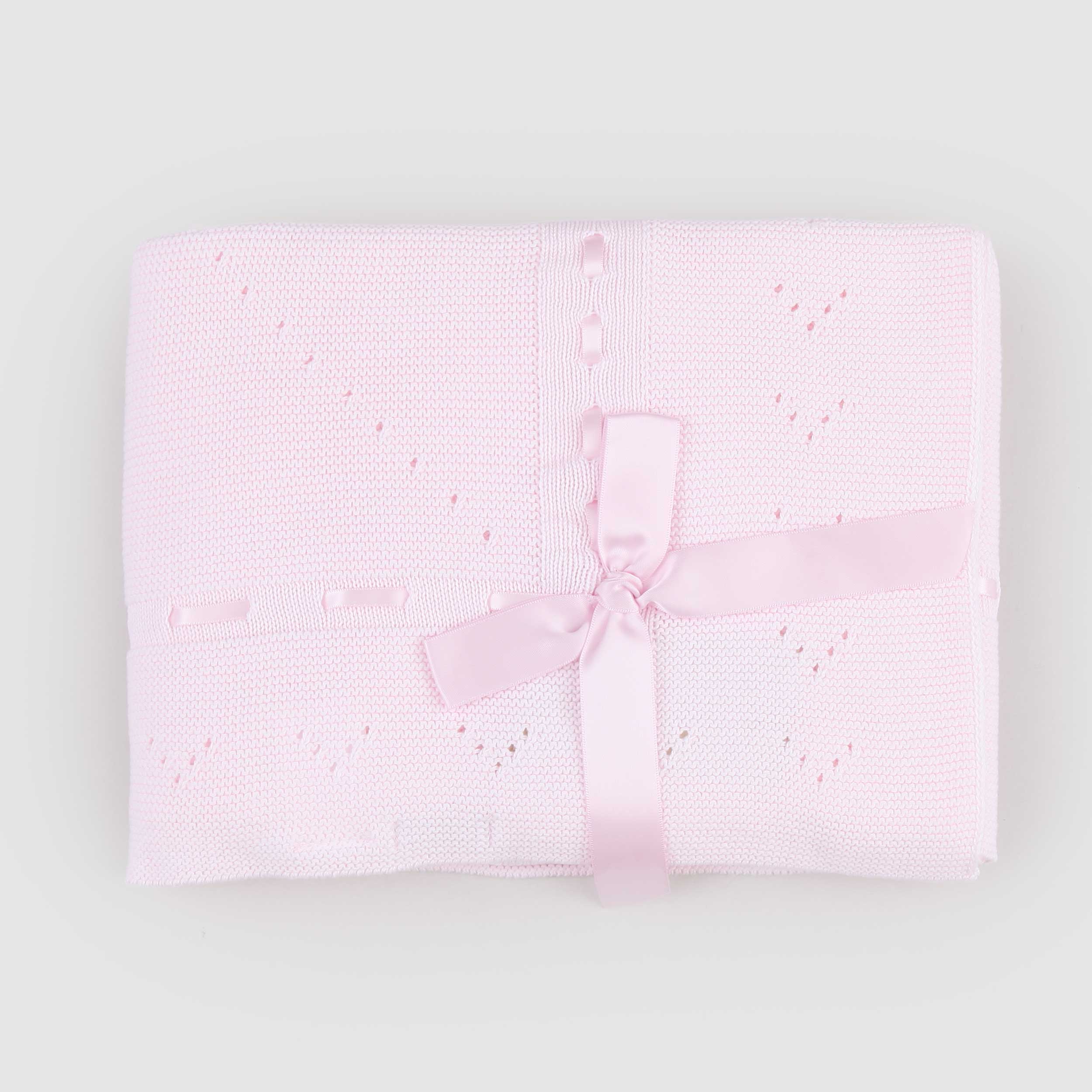 Pink Blanket with Bow Signed PECESA