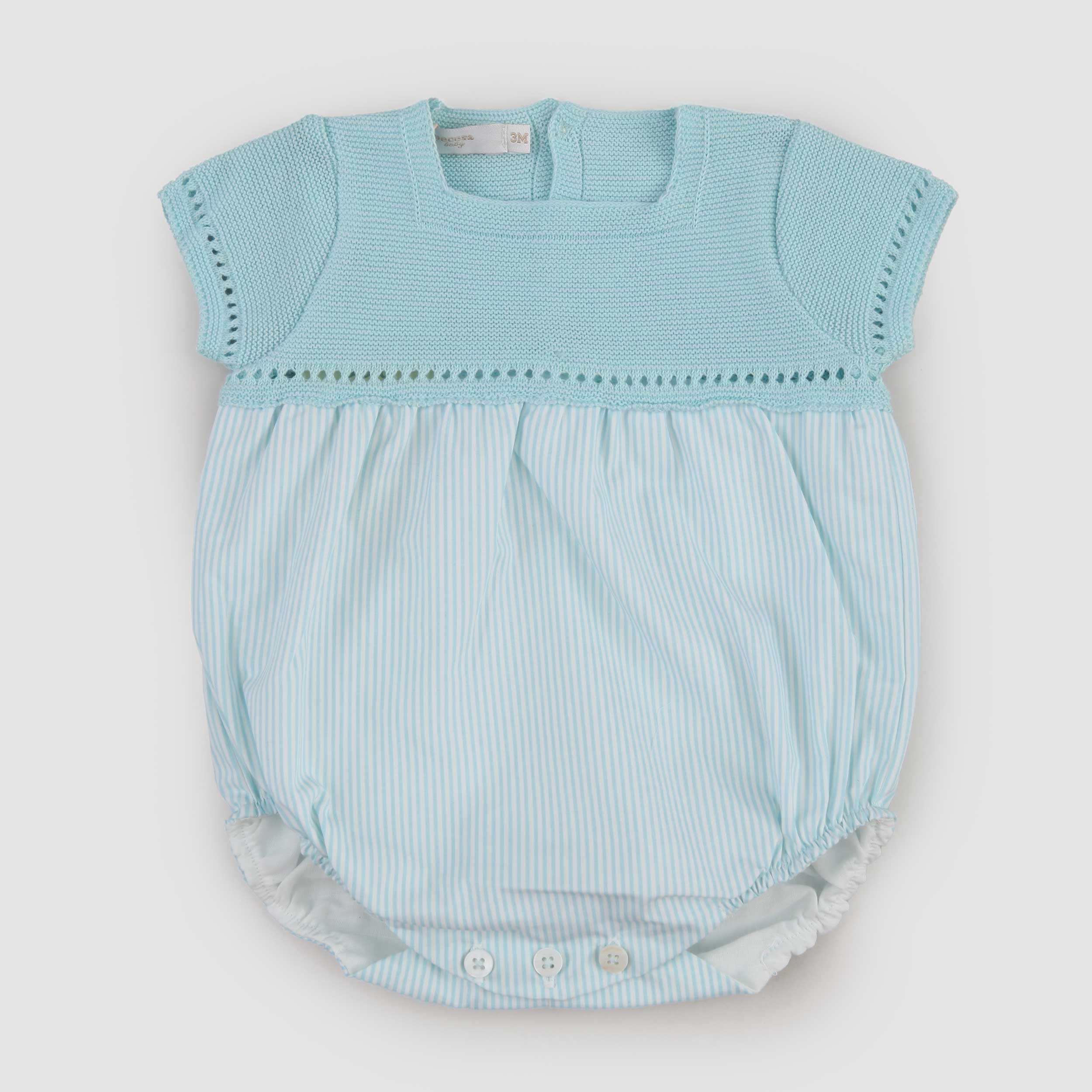 Pagliaccetto Celeste con Scollo Firmato PECESA