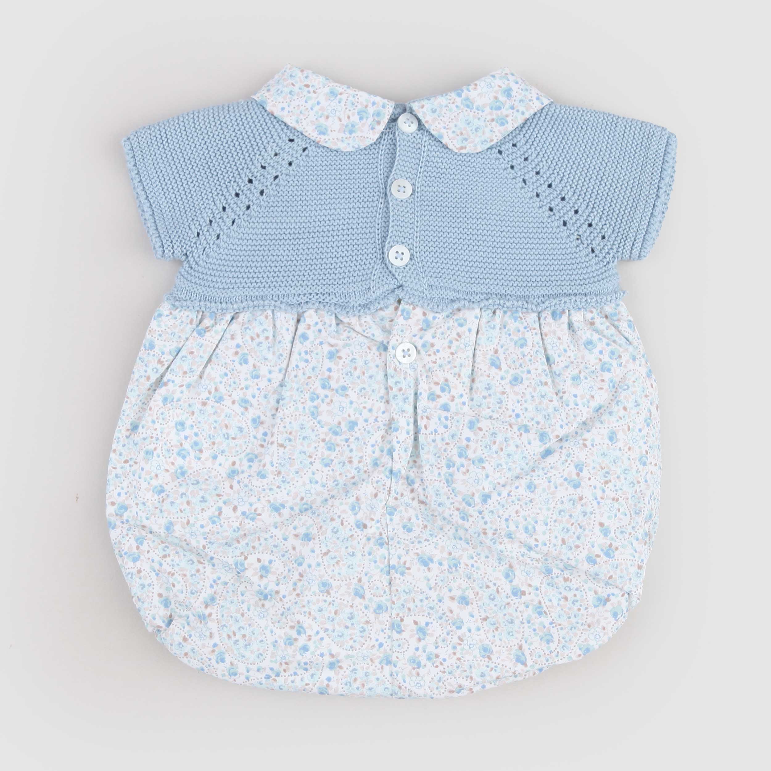 Light Blue Knitted Romper by PECESA