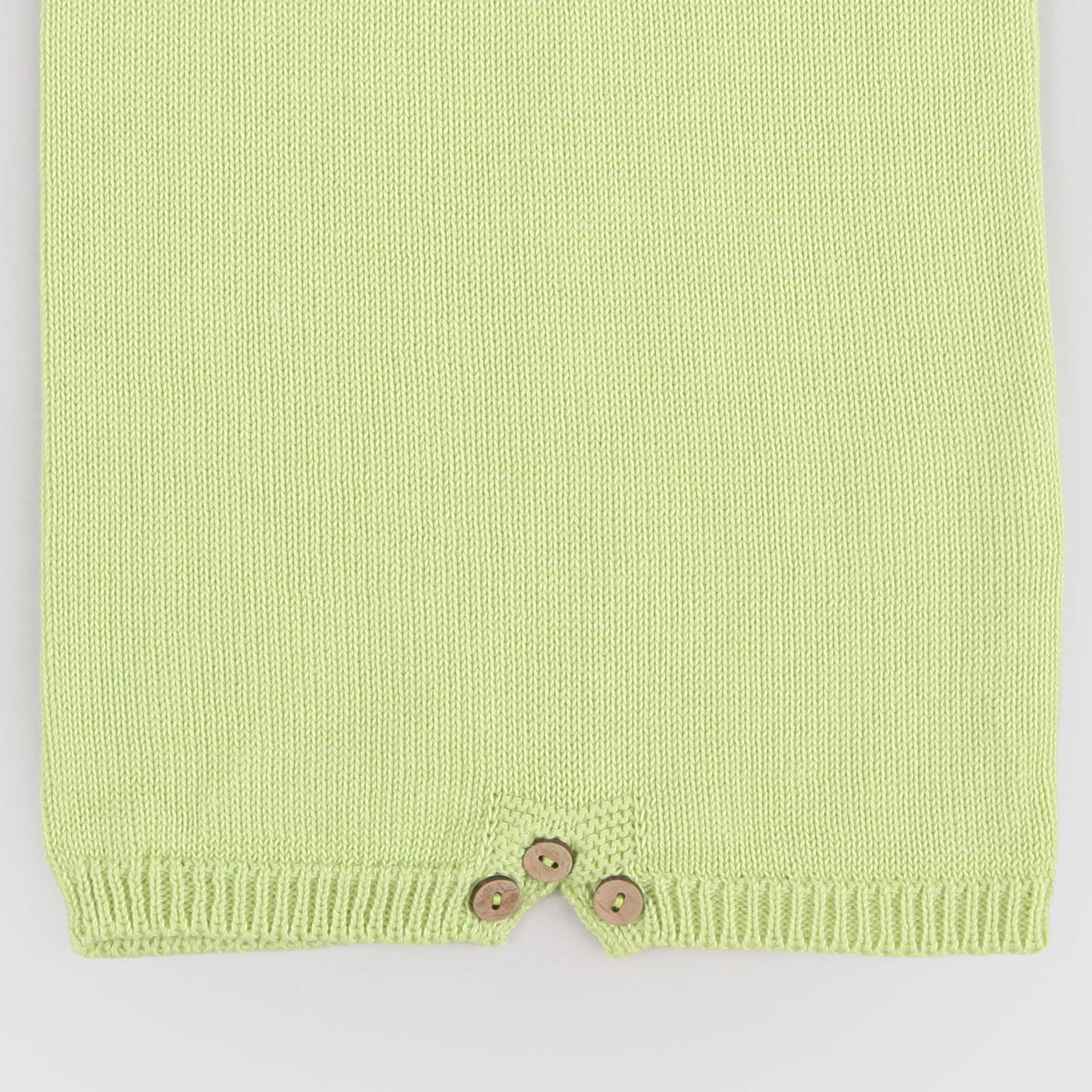 Green Romper with Wooden Buttons by PECESA