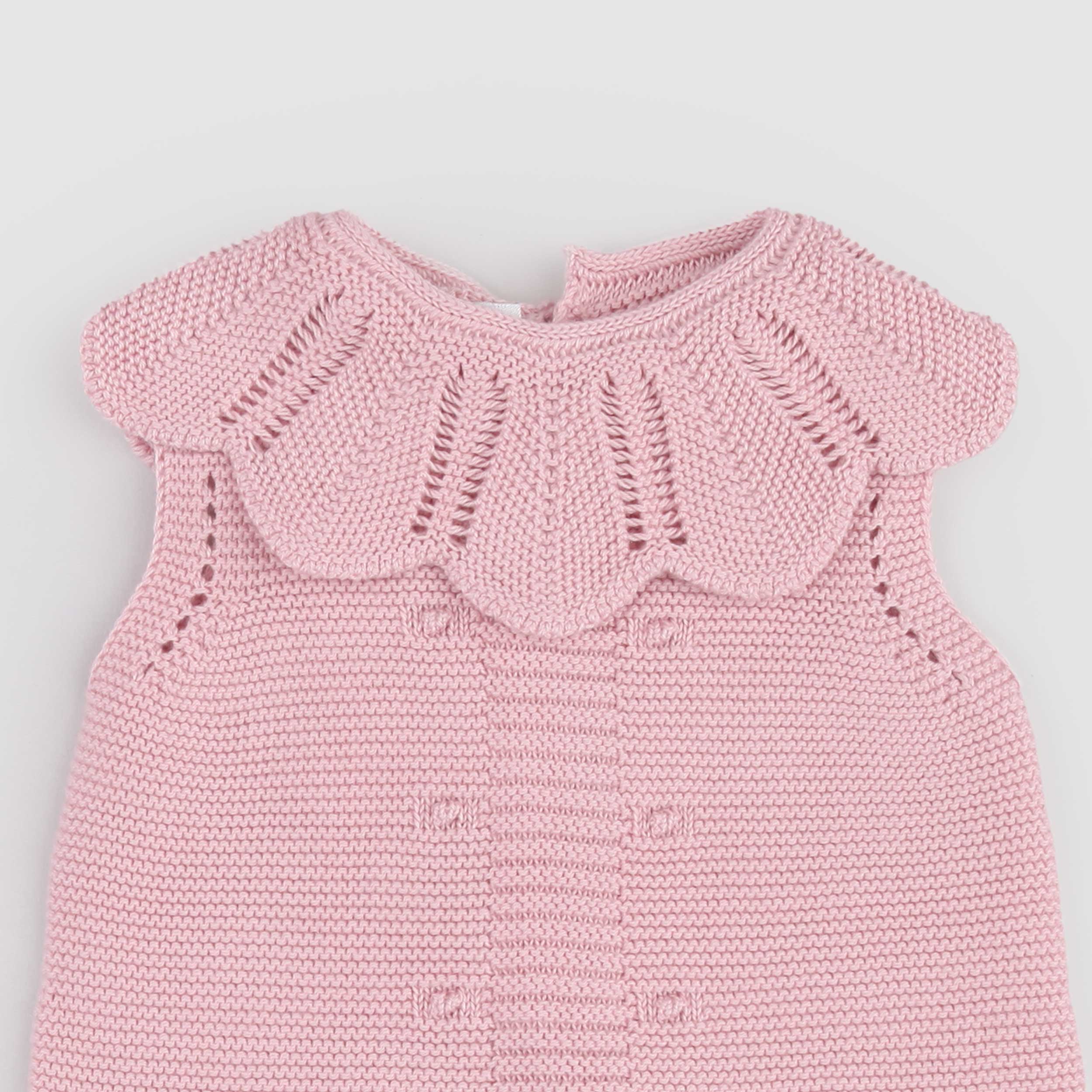 Pink Romper with Scallop by PECESA