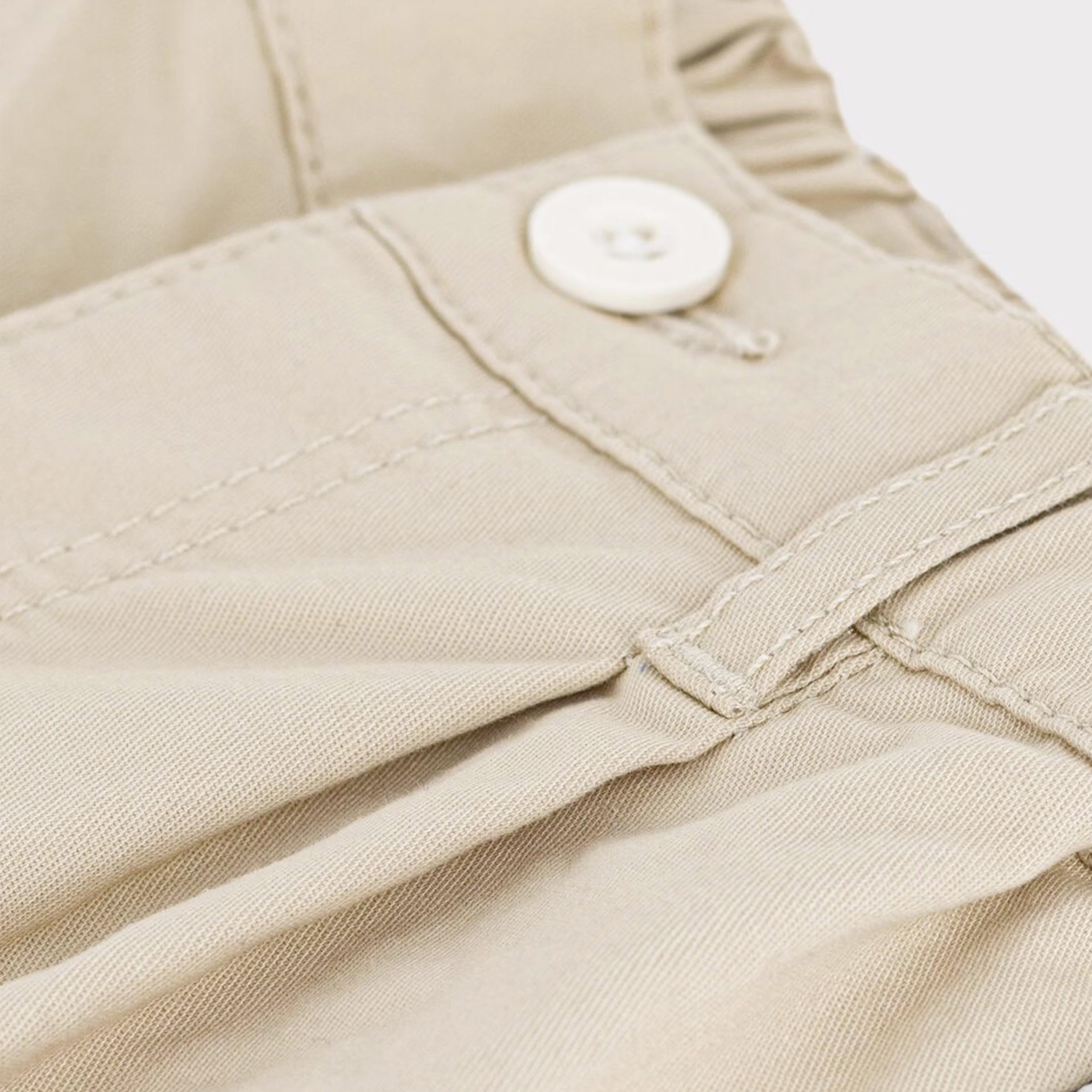 Beige Twill Trousers by PETIT BATEAU