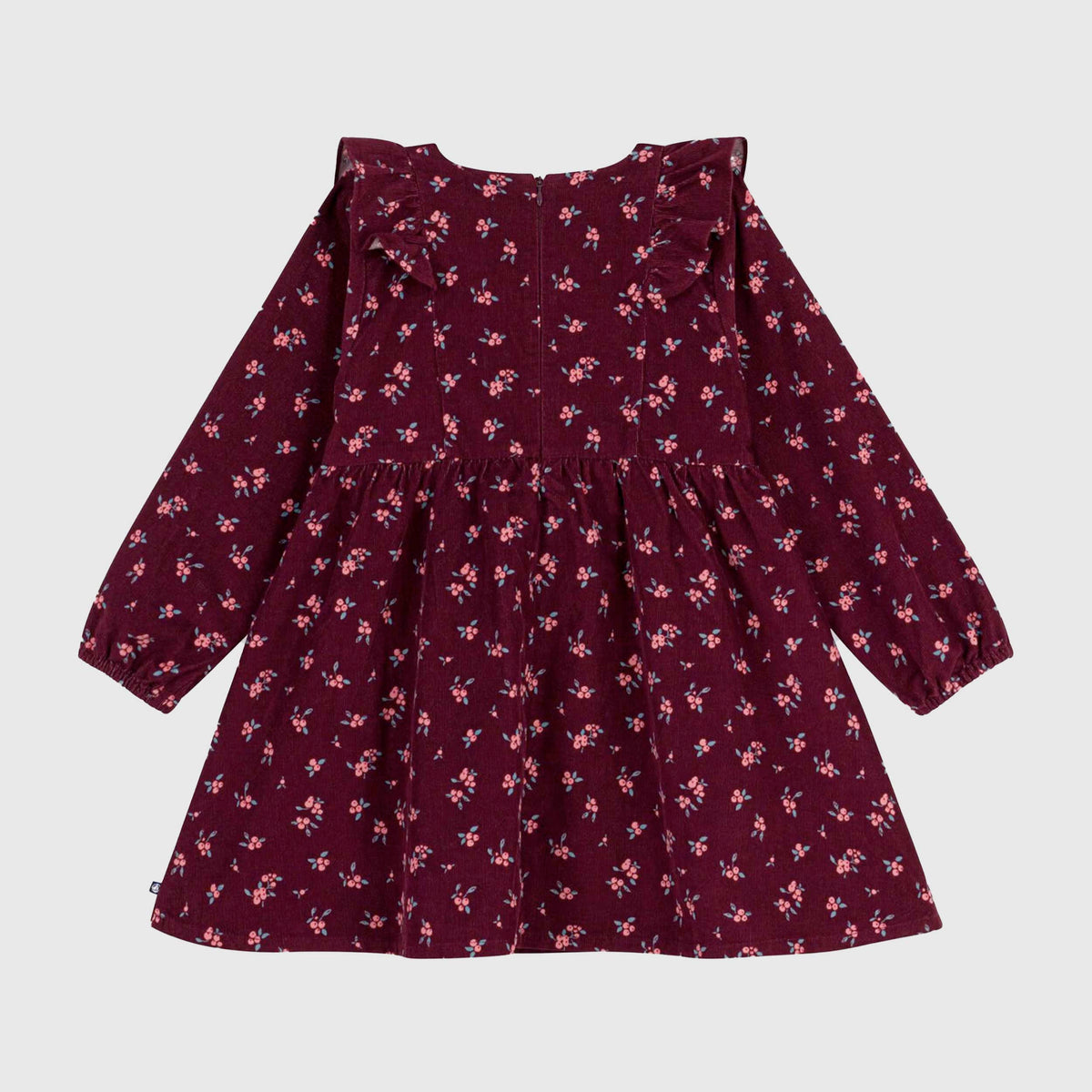 Abito Bordeaux in Velluto a Coste per Bambina by PETIT BATEAU