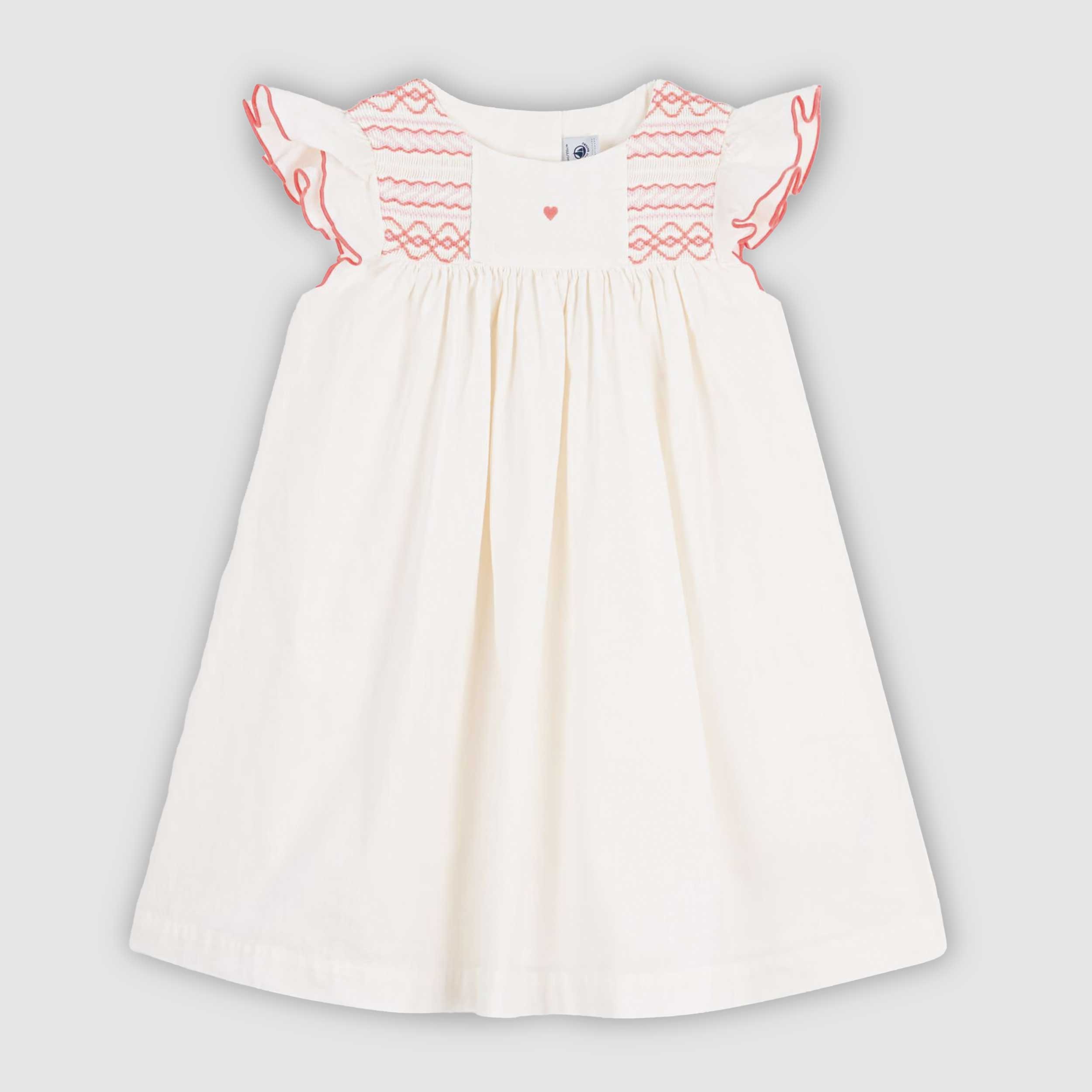 Abito Latte con Punto Smock Firmato PETIT BATEAU