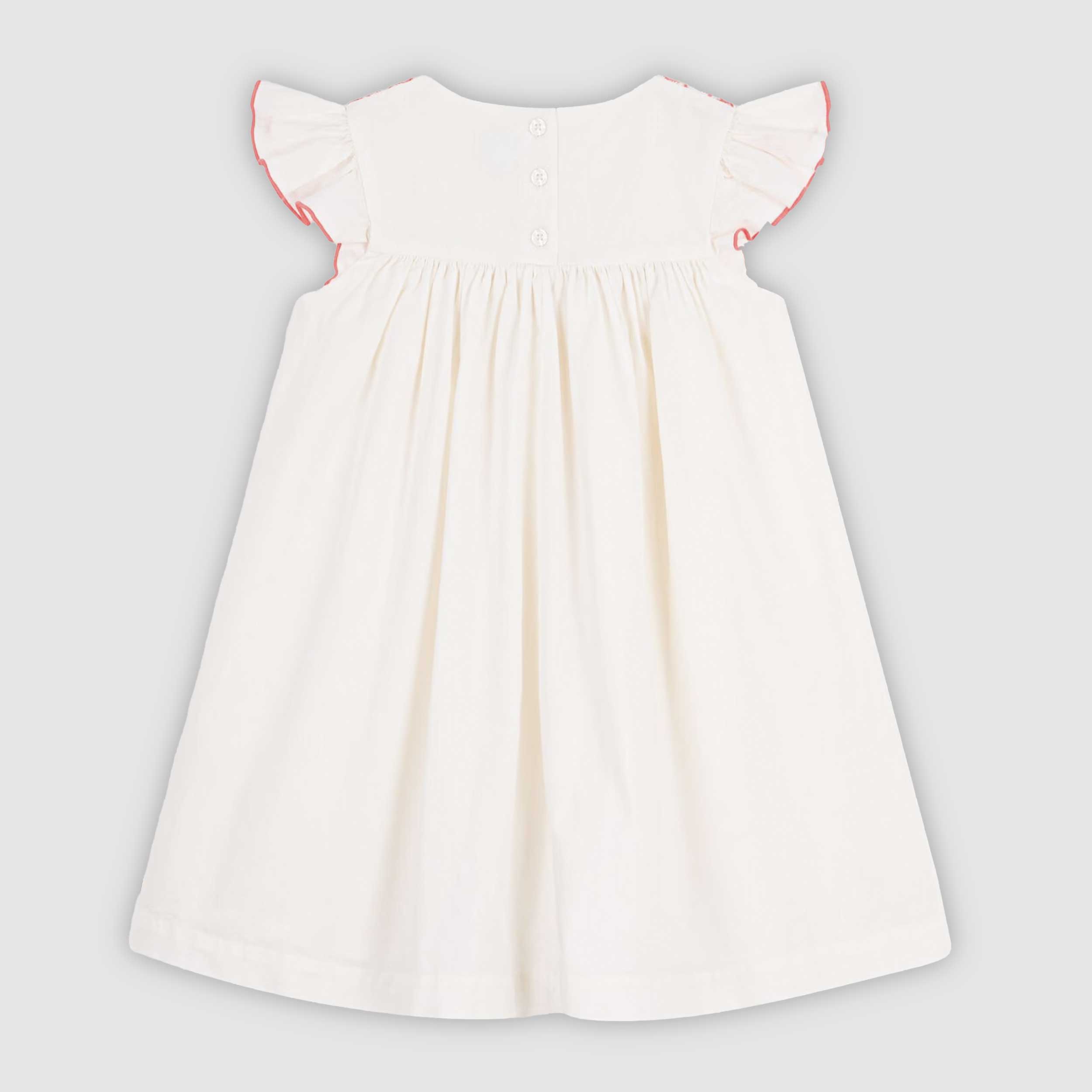 Abito Latte con Punto Smock Firmato PETIT BATEAU