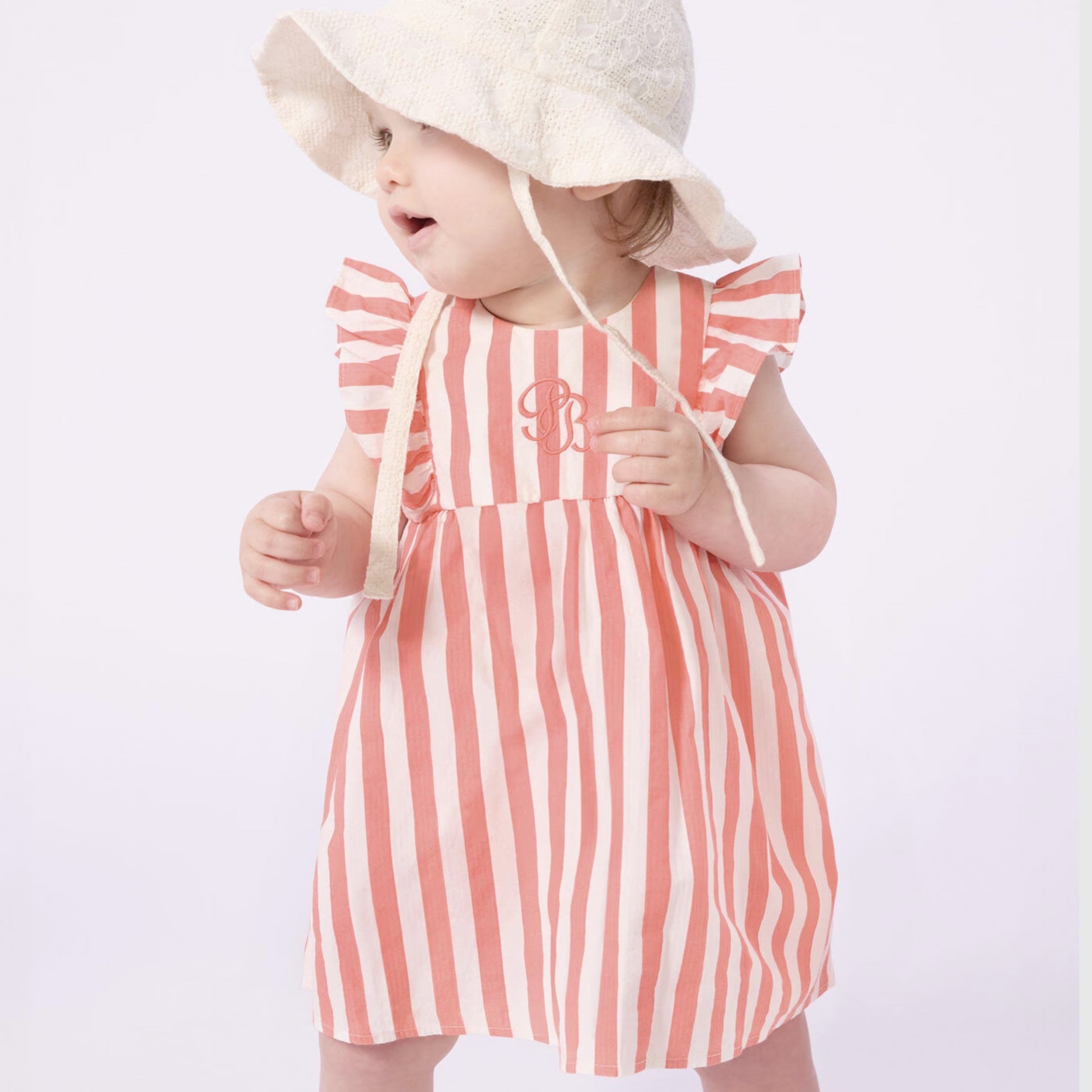 Abito Bianco e Salmone Firmato PETIT BATEAU