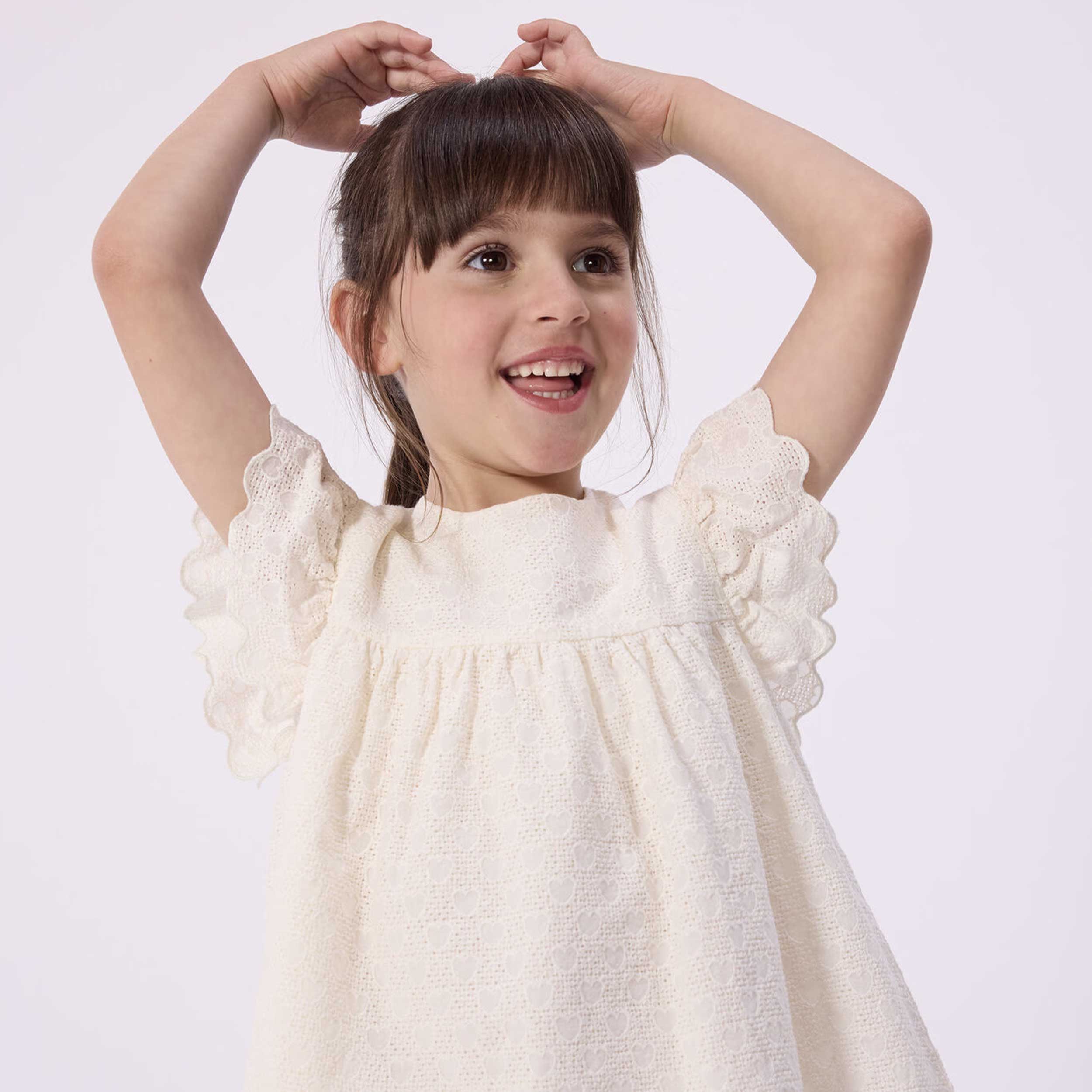 Abito Bianco con Volant Firmato PETIT BATEAU