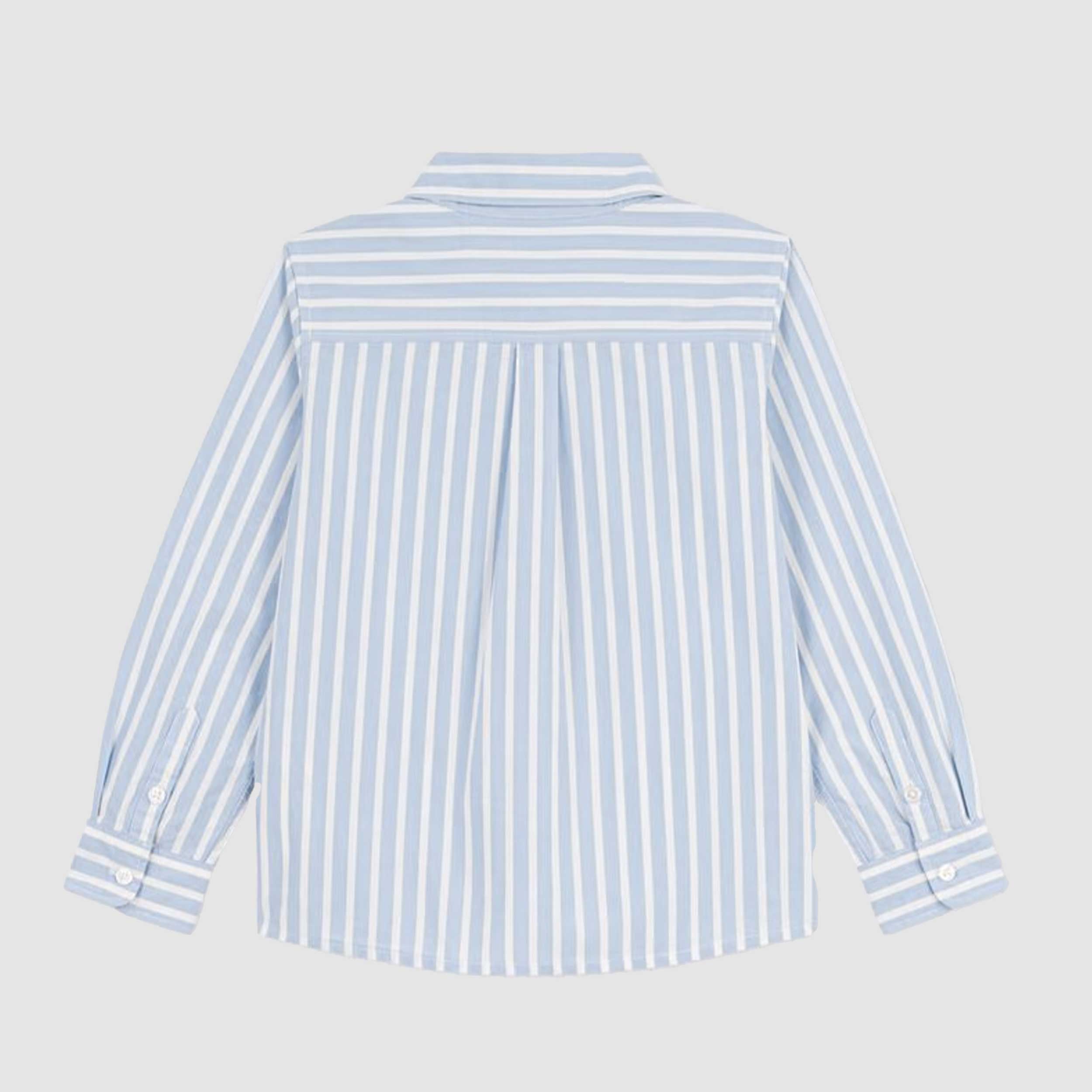 Camicia a Righe Blu e Bianco Firmata PETIT BATEAU