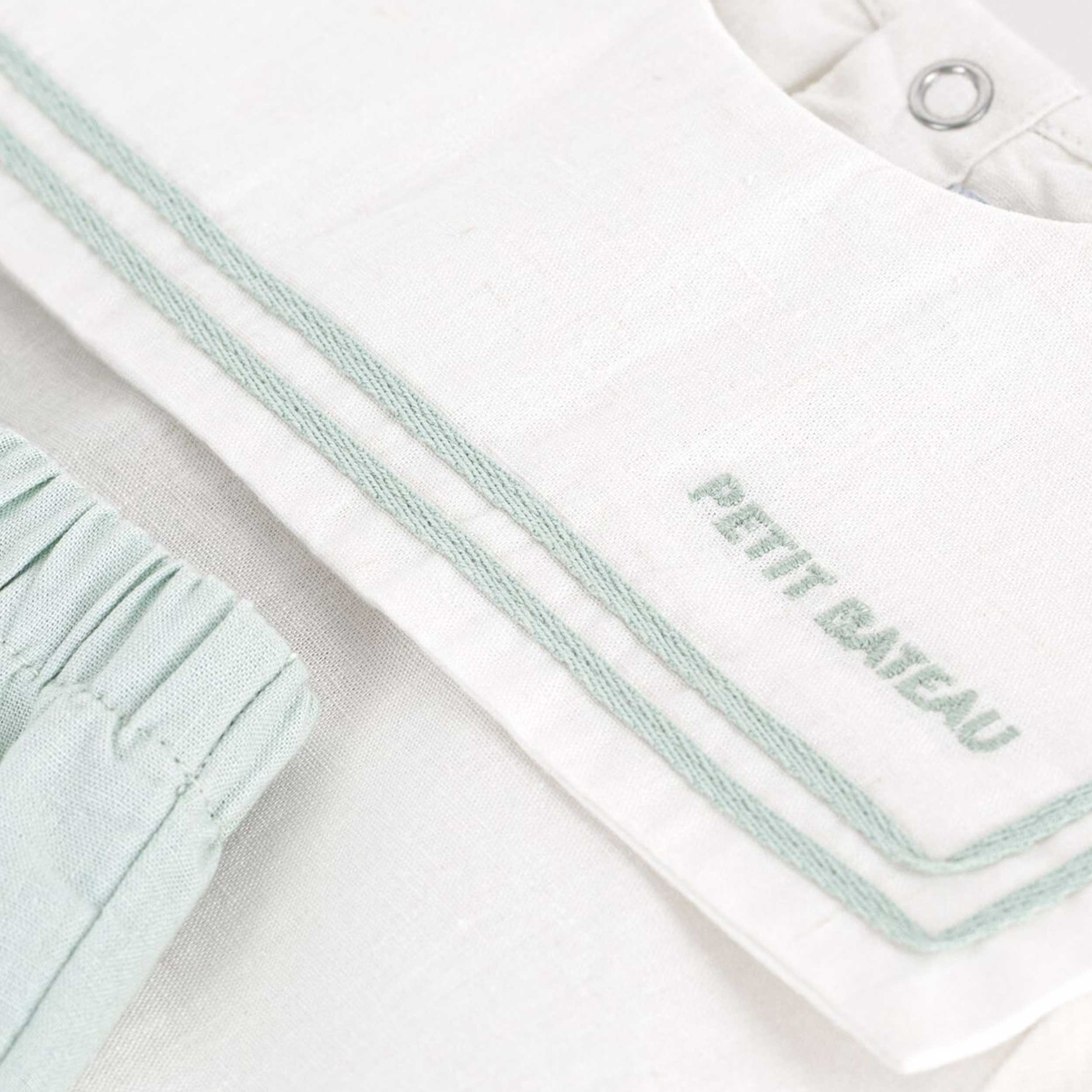 Completo due Pezzi in Cotone e Lino Firmato PETIT BATEAU