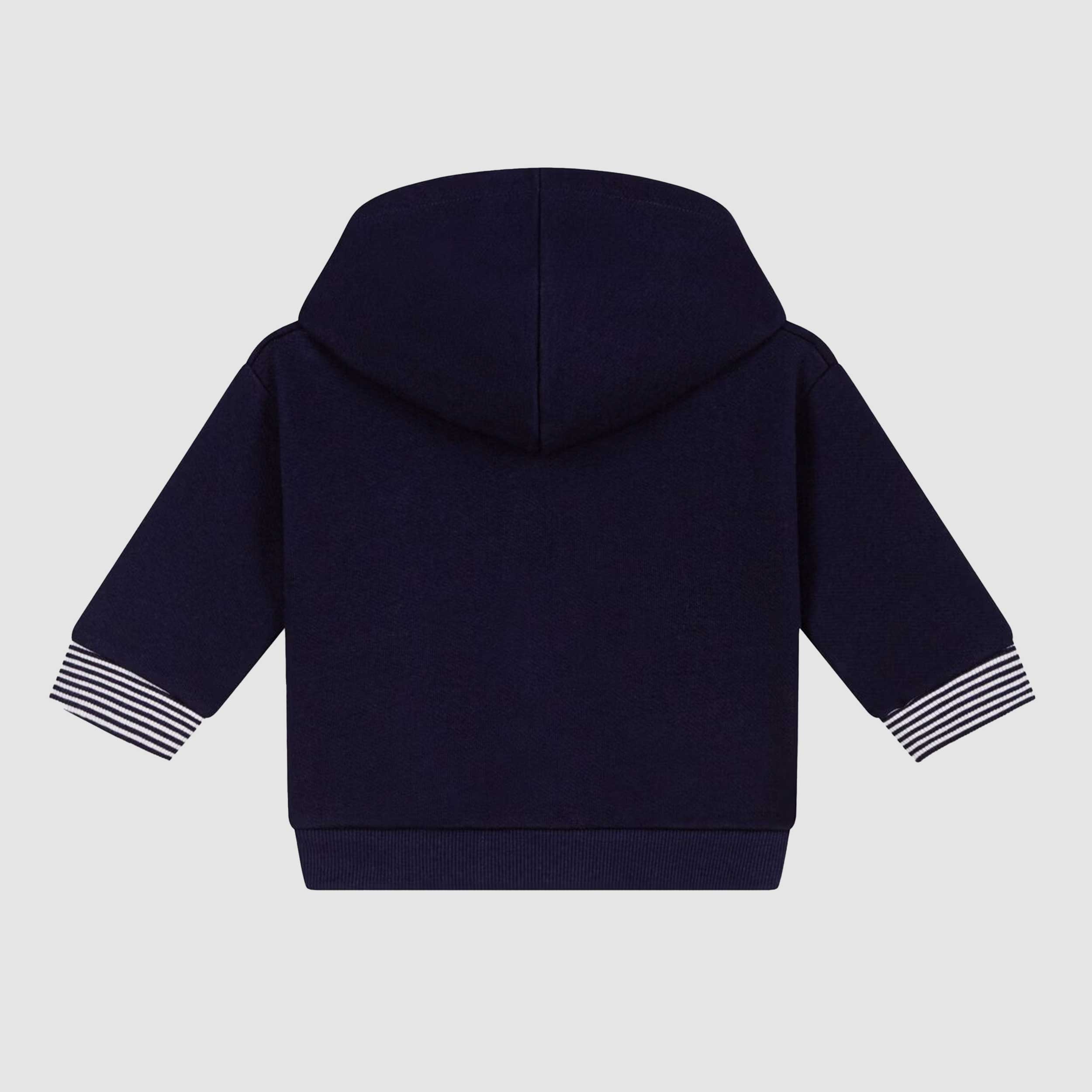 Felpa Foderata Blu con Cappuccio Firmata PETIT BATEAU