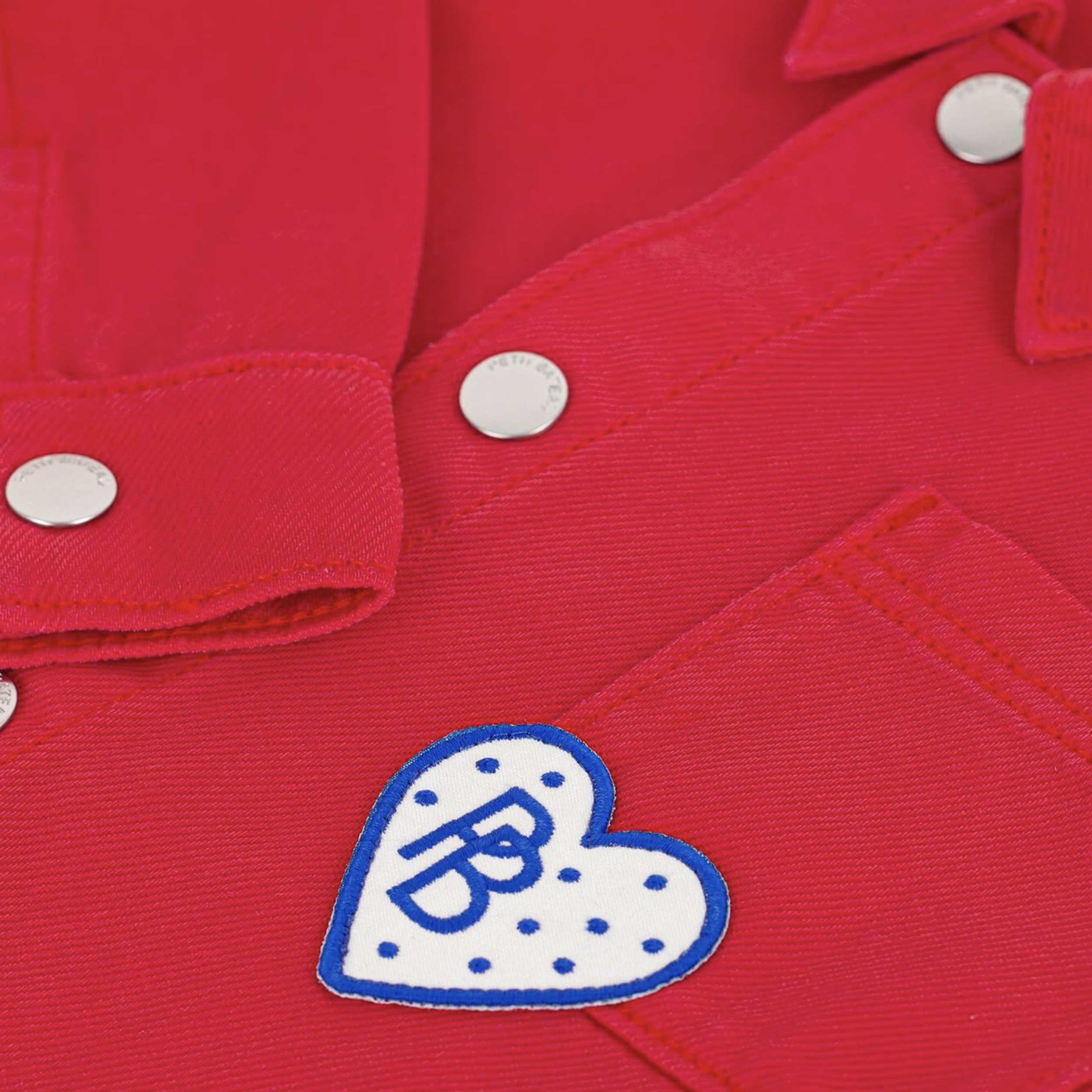 Giacca Rossa con Patch Cuore Firmata PETIT BATEAU