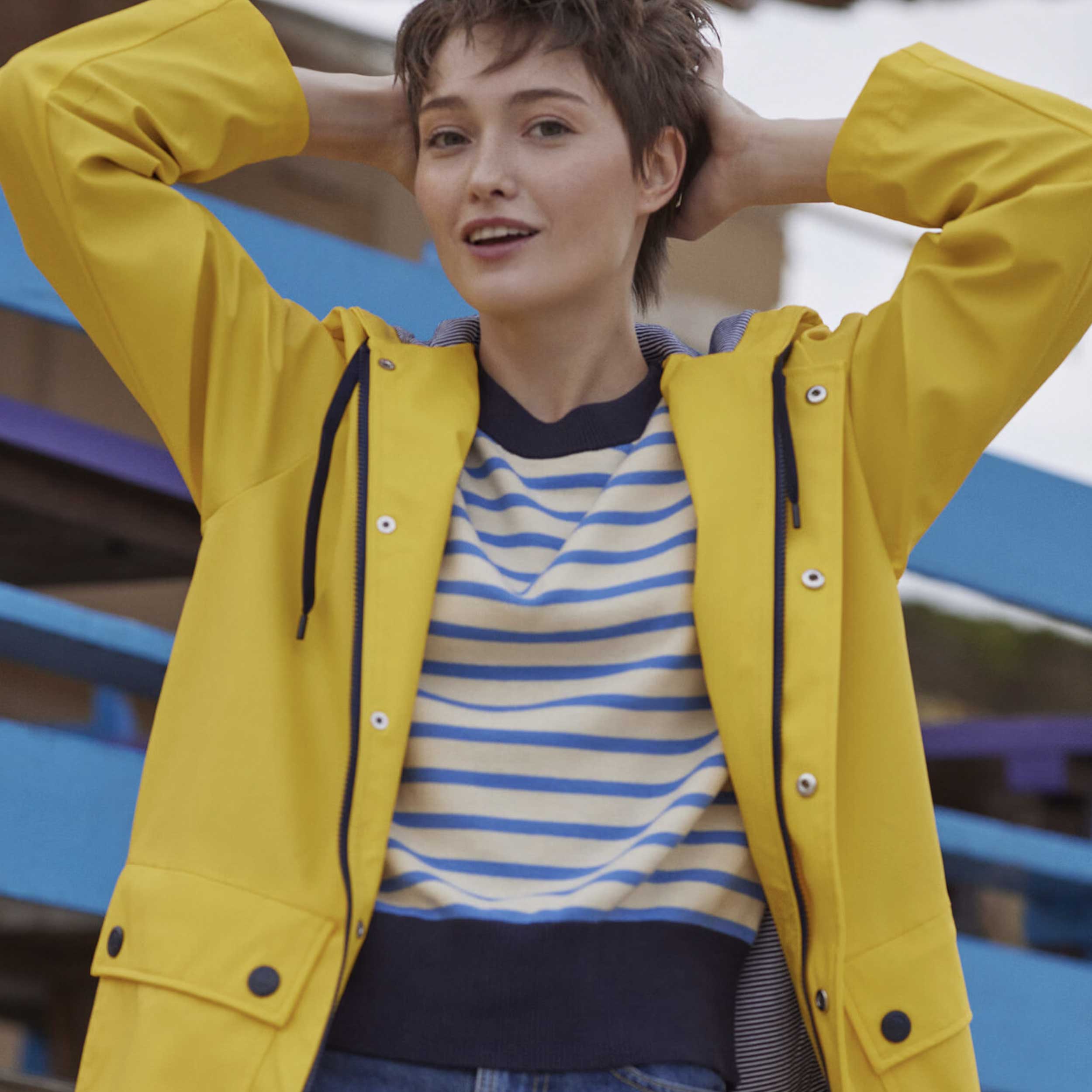 Cerata Gialla Iconica Foderata Millerighe Firmata PETIT BATEAU