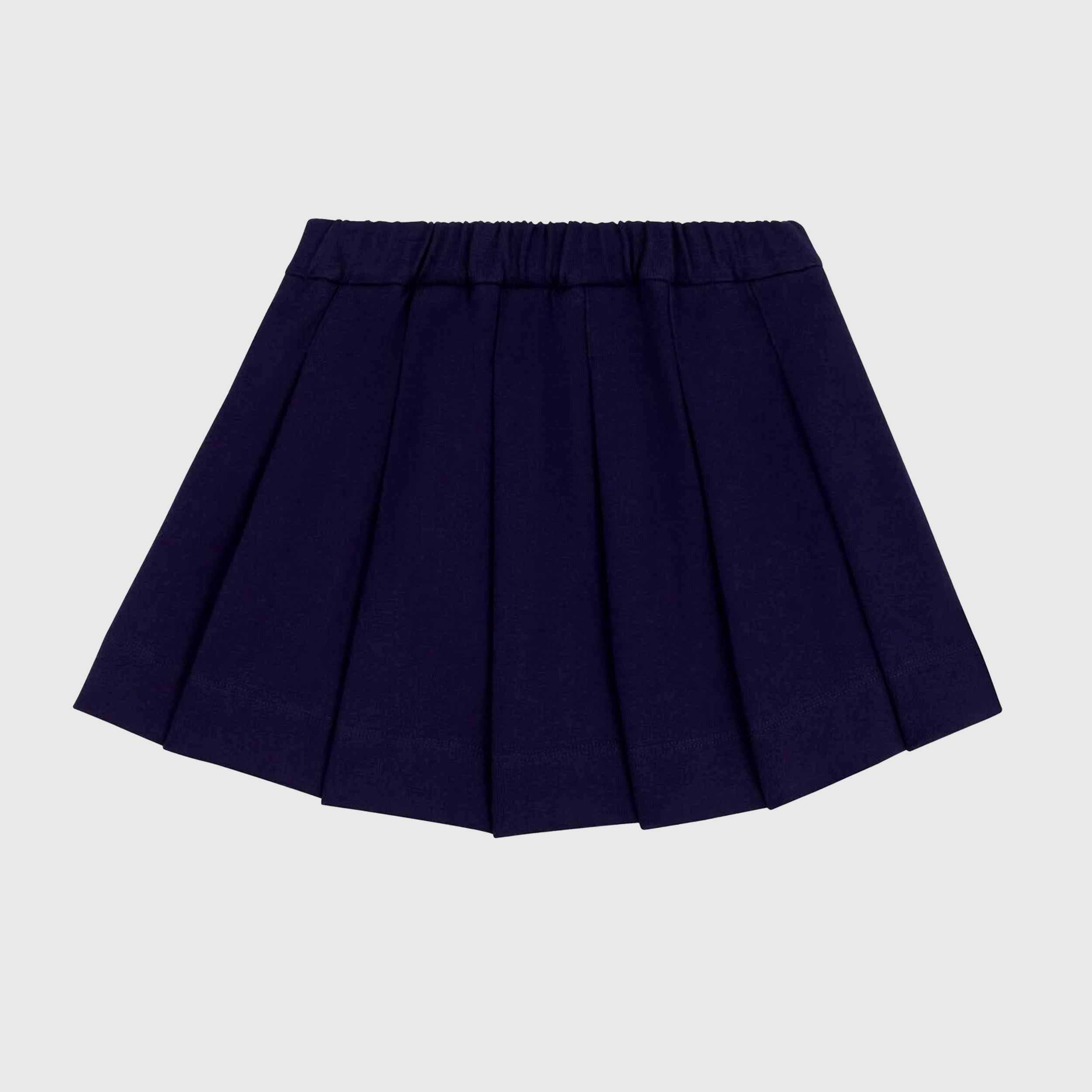 PETIT BATEAU Plain Blue Cotton Skirt
