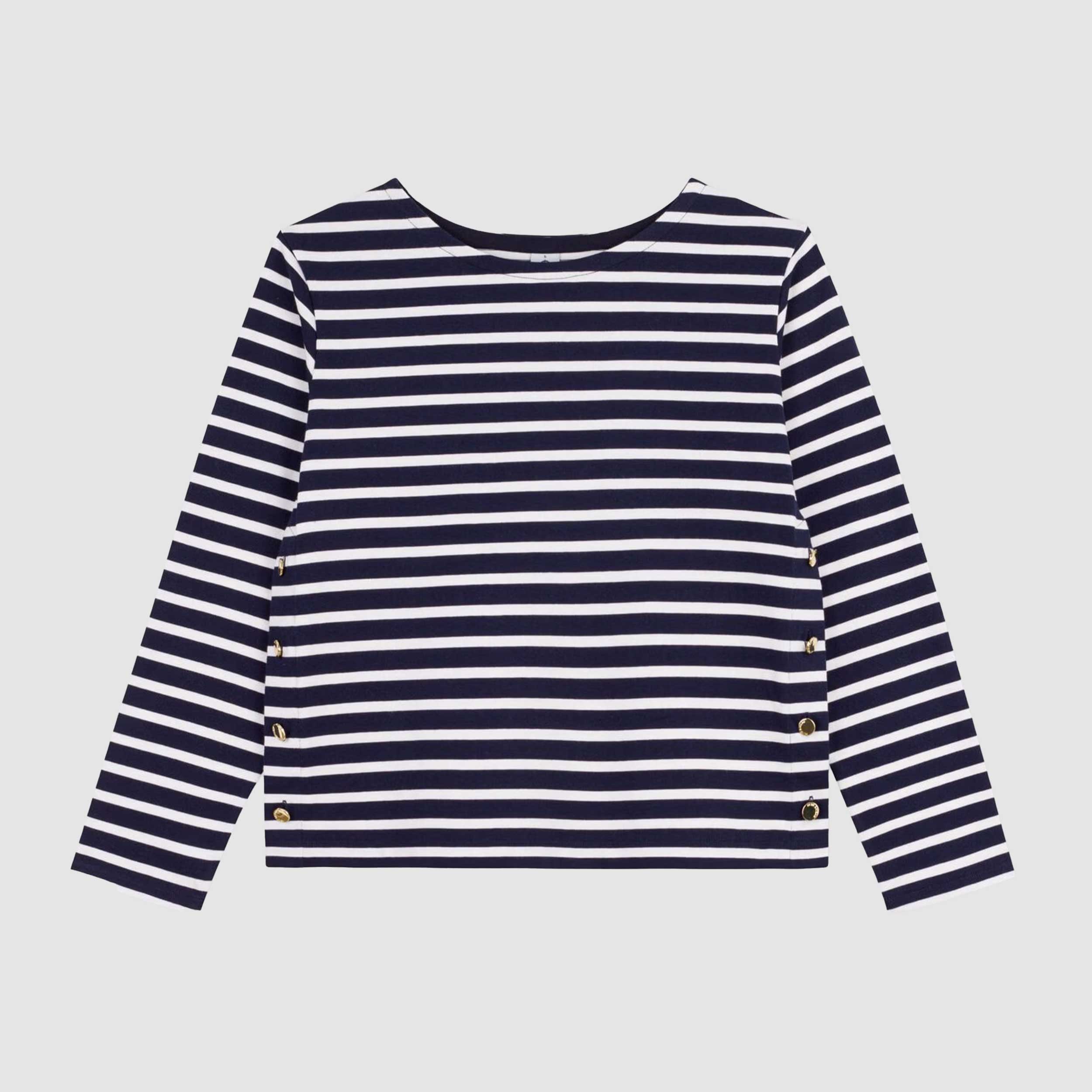 Cotton Marinière with Striped Design by PETIT BATEAU