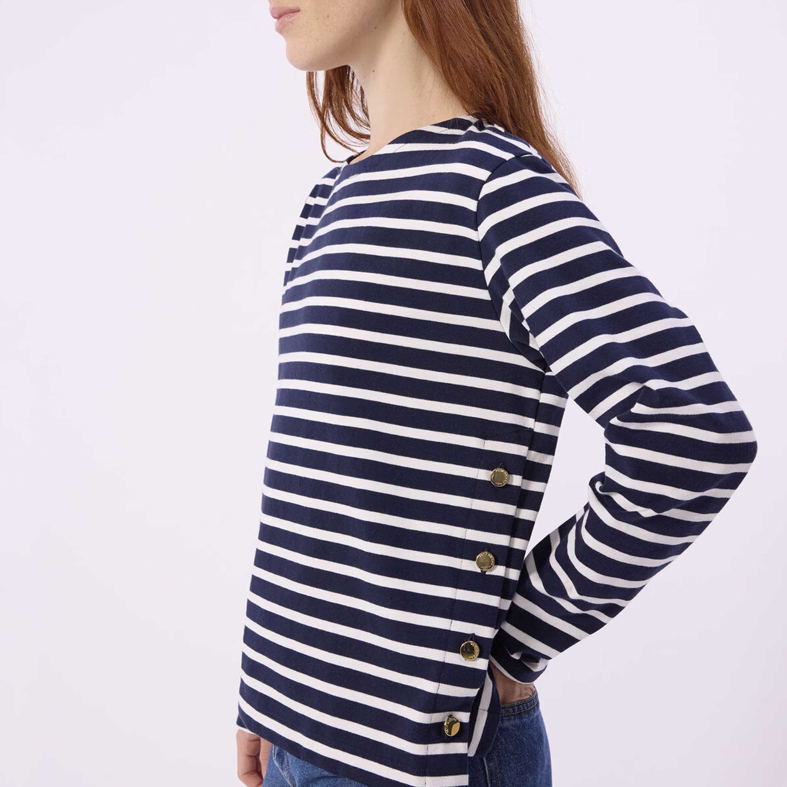 Marinière in Cotone con Design a Righe Firmata PETIT BATEAU