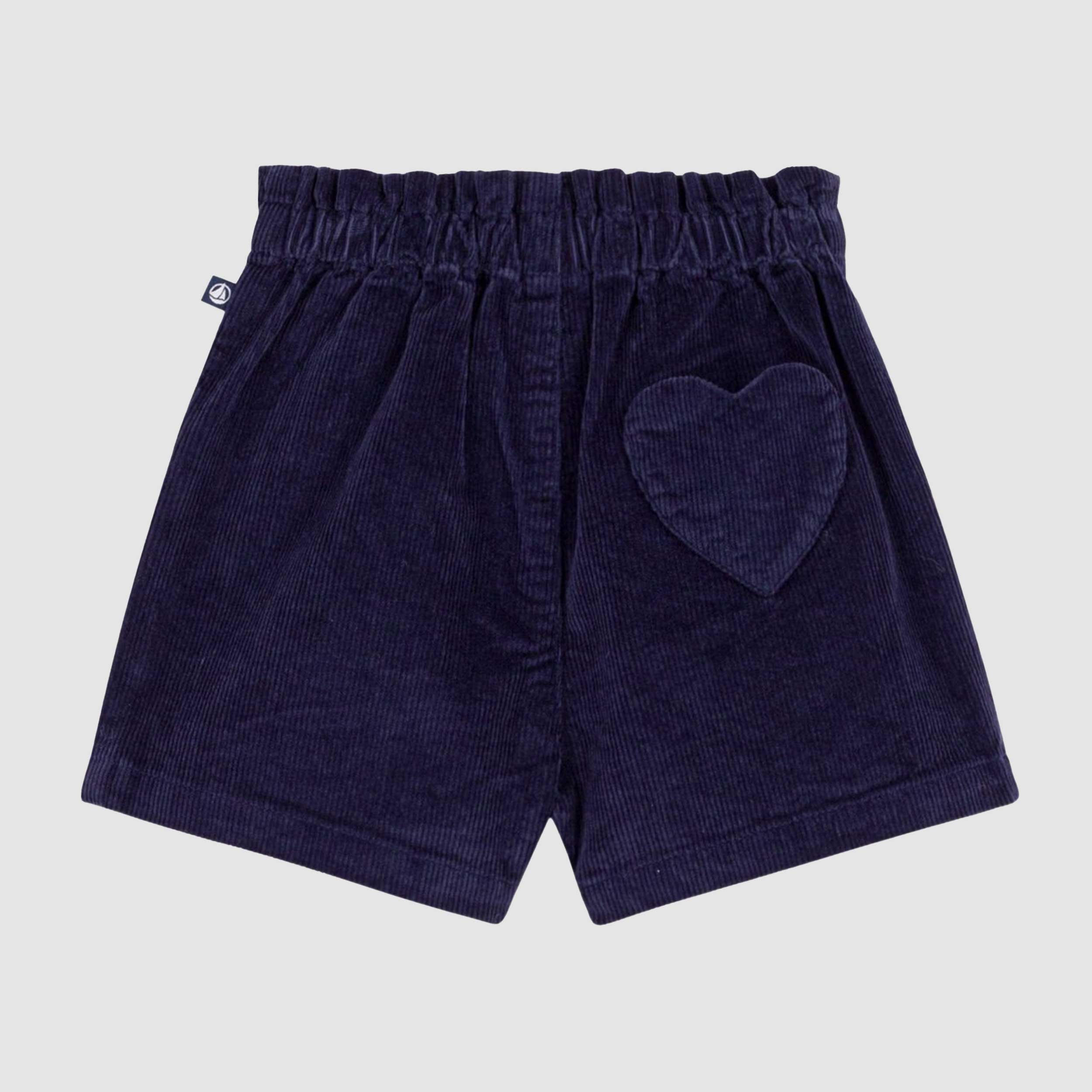 Bermuda Blu in Velluto a Coste per Neonata by PETIT BATEAU