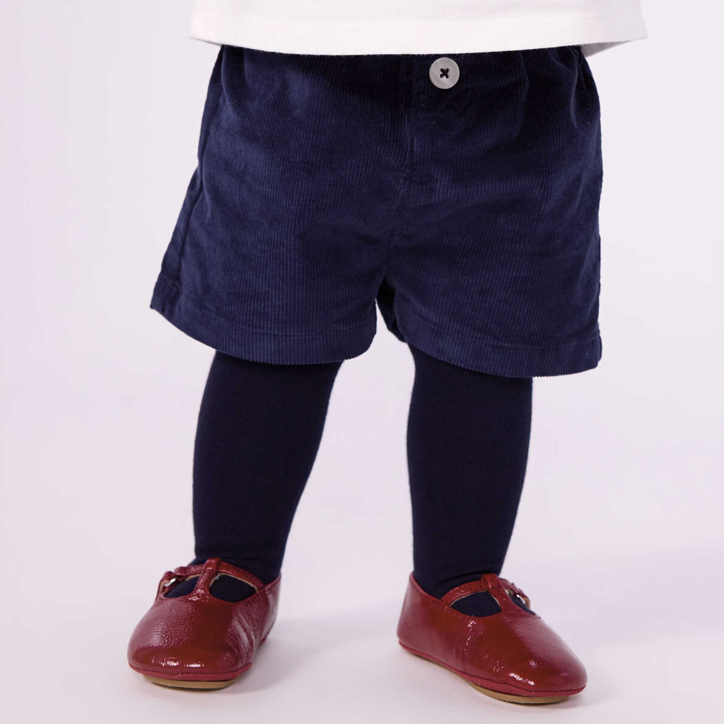 Bermuda Blu in Velluto a Coste per Neonata by PETIT BATEAU