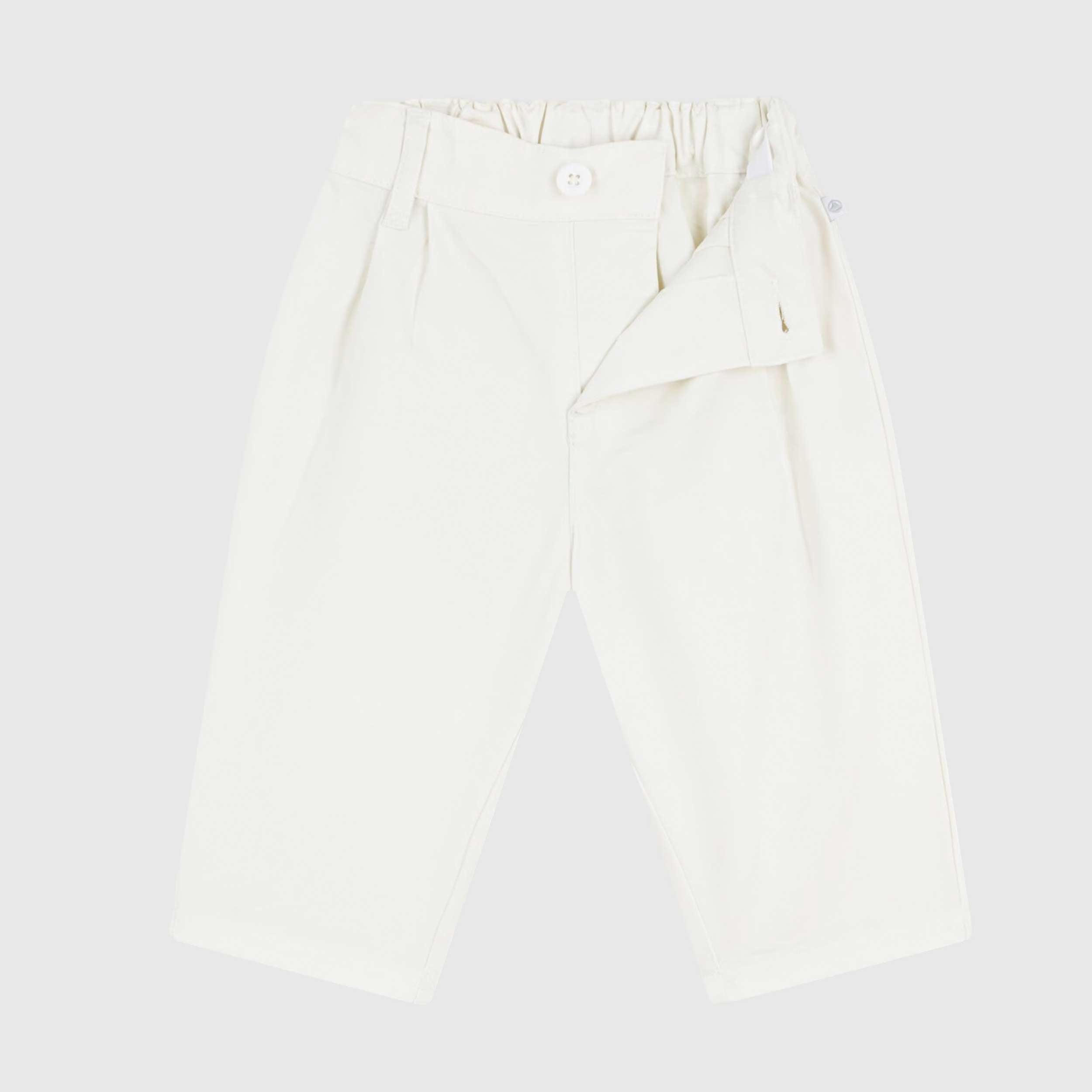 Pantalone Bianco in Serge Tinta Unita Firmato PETIT BATEAU