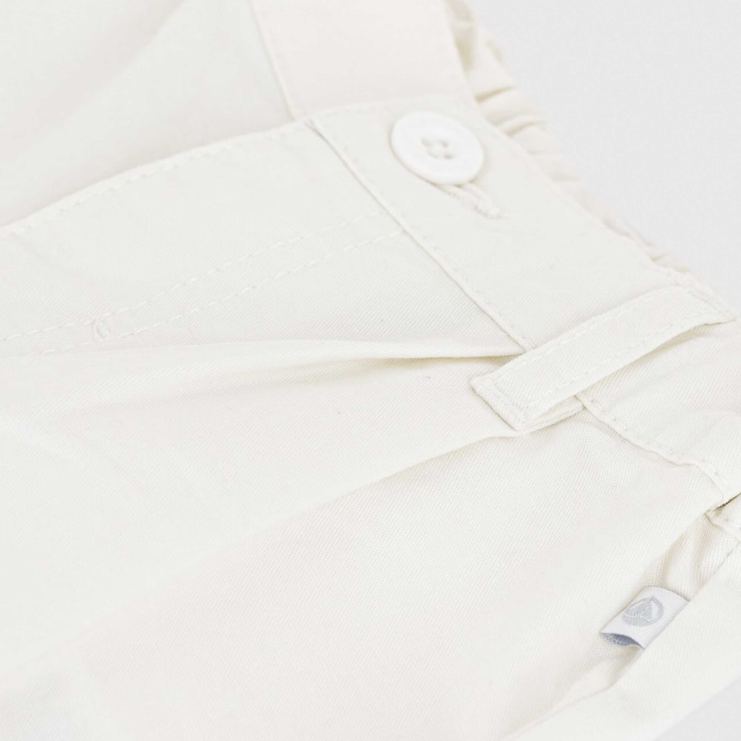 Pantalone Bianco in Serge Tinta Unita Firmato PETIT BATEAU