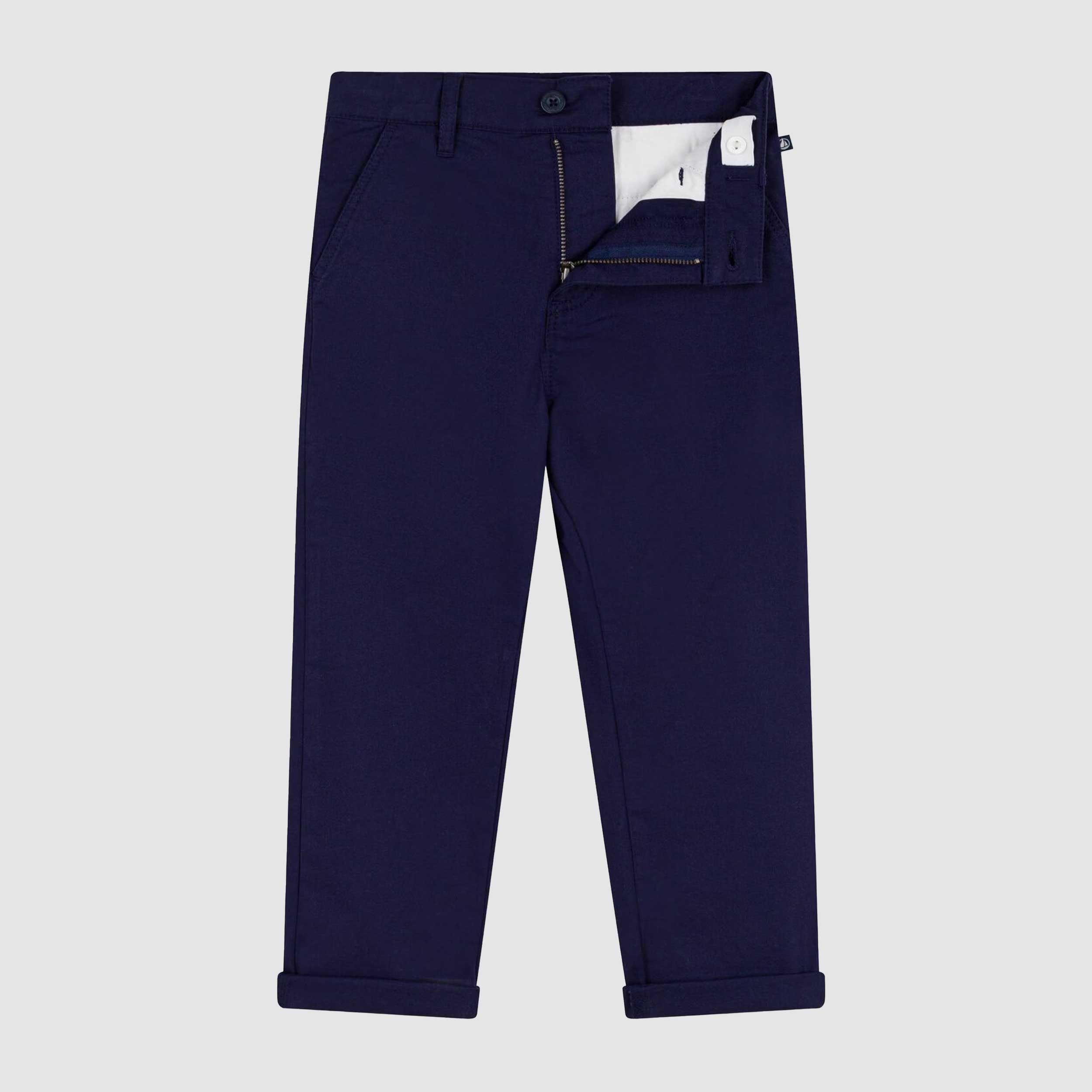 Pantalone Blu Navy in Cotone Firmato PETIT BATEAU