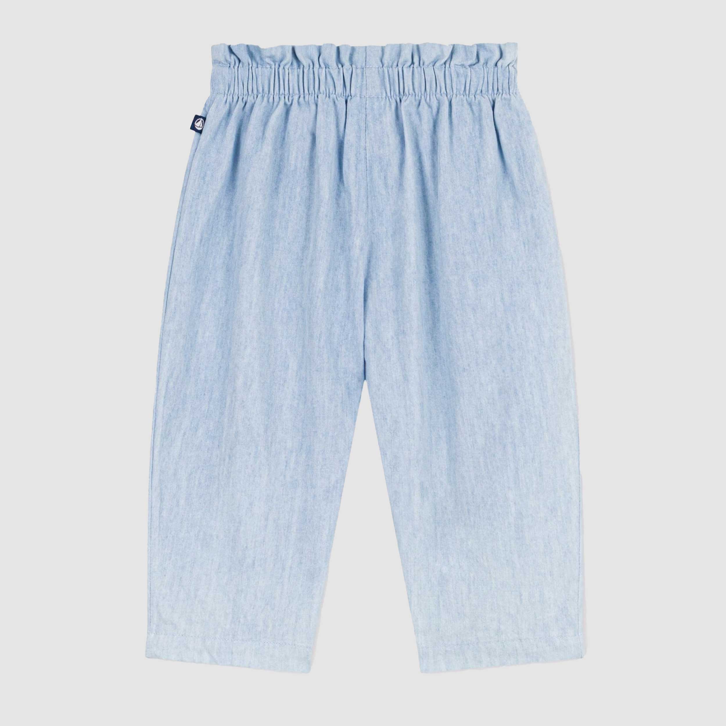 Pantalone Azzurro in Chambray Firmato PETIT BATEAU